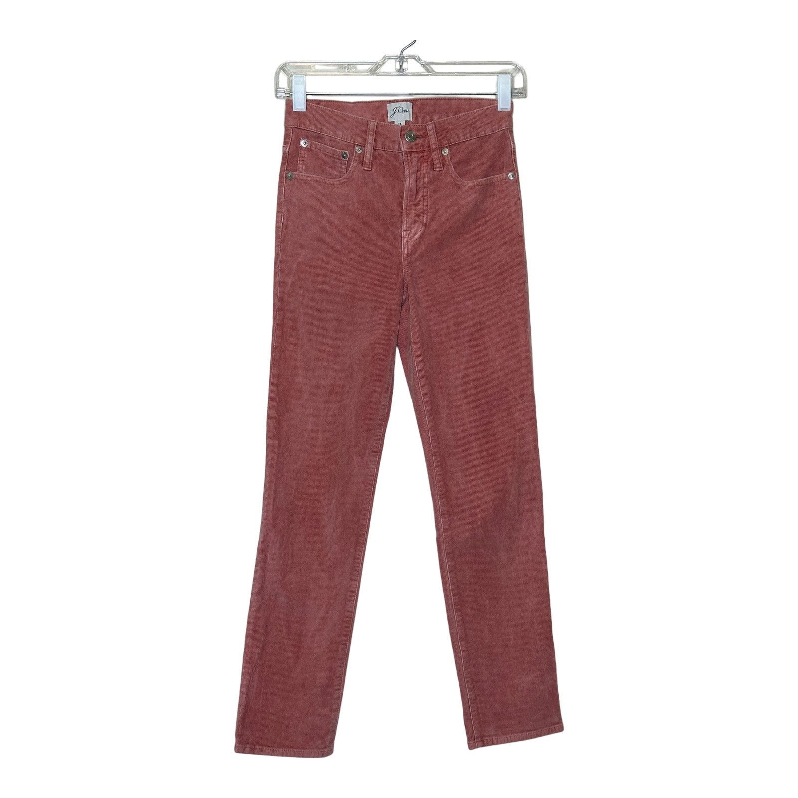 J.Crew J.Crew pink corduroy straight stretch jeans size 24- 0 Size 25" / US 0 / IT 36 - 6 Thumbnail