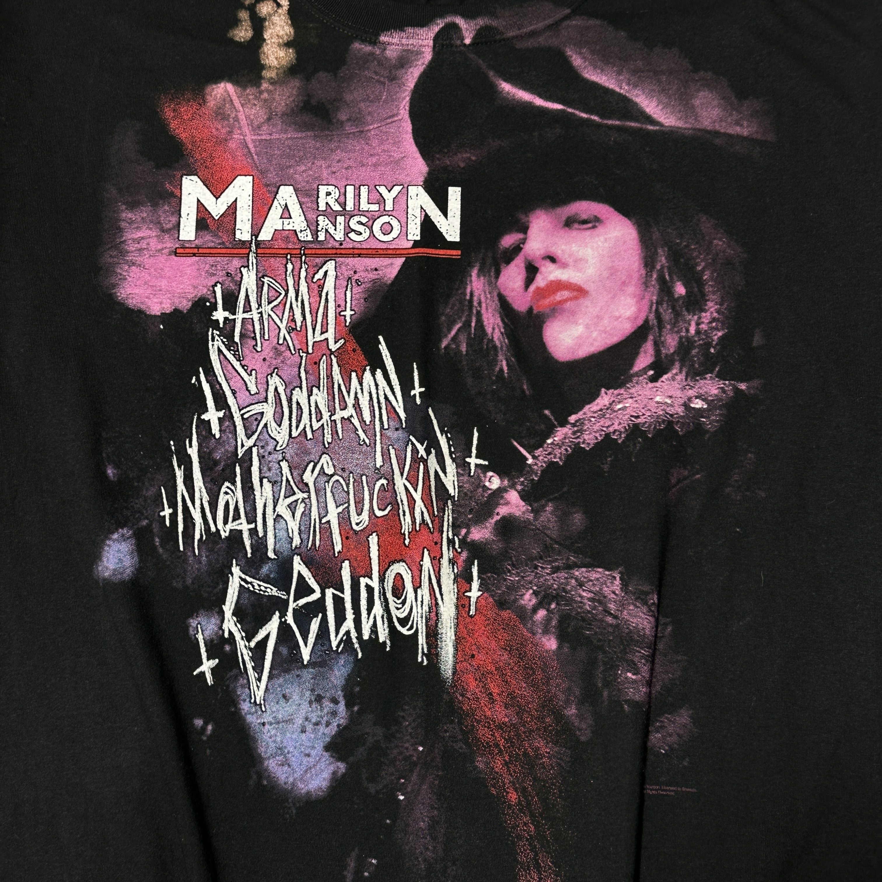 Anvil Vintage Marilyn Manson Graphic Band T-Shirt Size 2X 90s Grunge Size US XXL / EU 58 / 5 - 2 Thumbnail