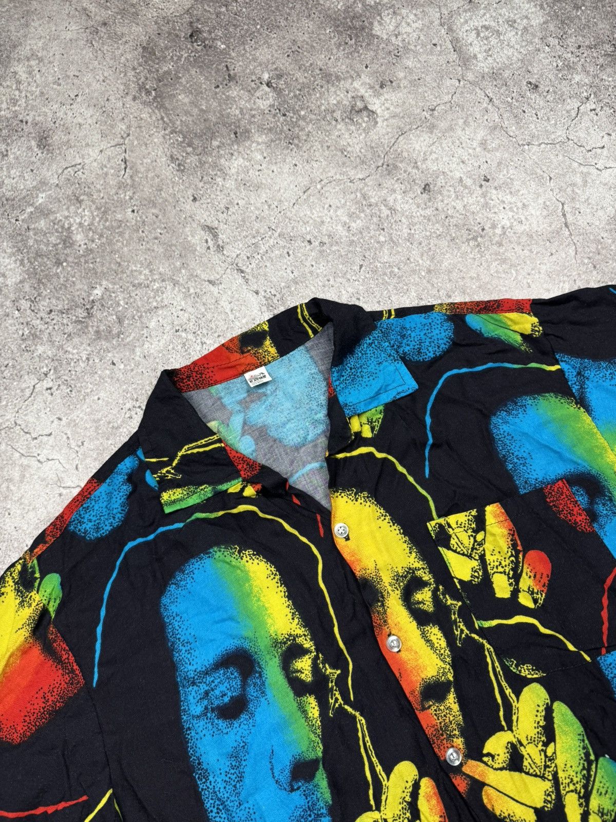 Bob Marley Vintage Bob Marley Y2K Smoking Hawai Overprinted Shirt Japan Size US M / EU 48-50 / 2 - 3 Thumbnail