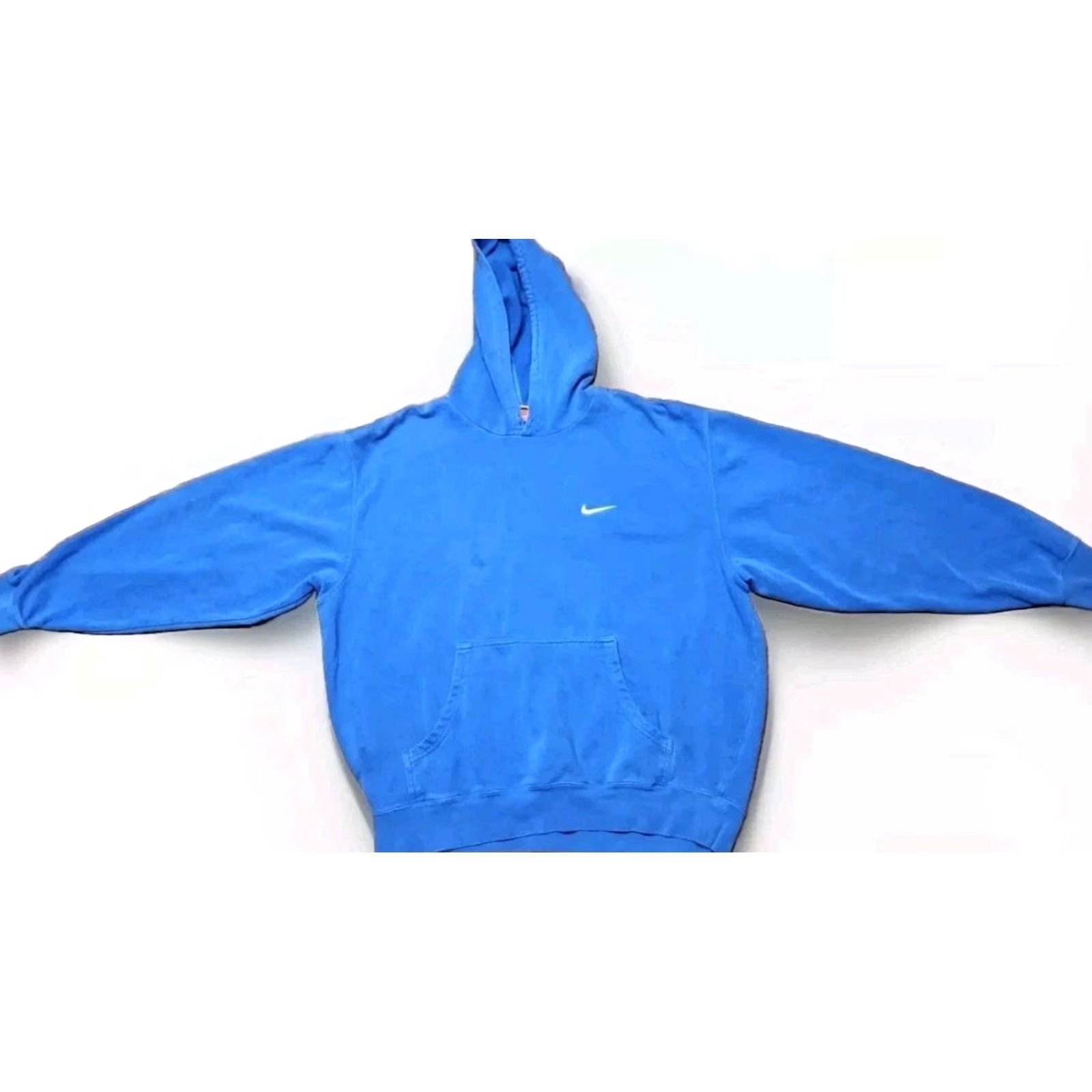 Nike TEAM NIKE Hoodie Sweatshirt Men L Large Blue Vintage Retro Pullover Hooded Sweatshirt 90s Sports Athleisure Designer College Outdoor Navy Blue Mens Size US L / EU 52-54 / 3 - 2 Thumbnail