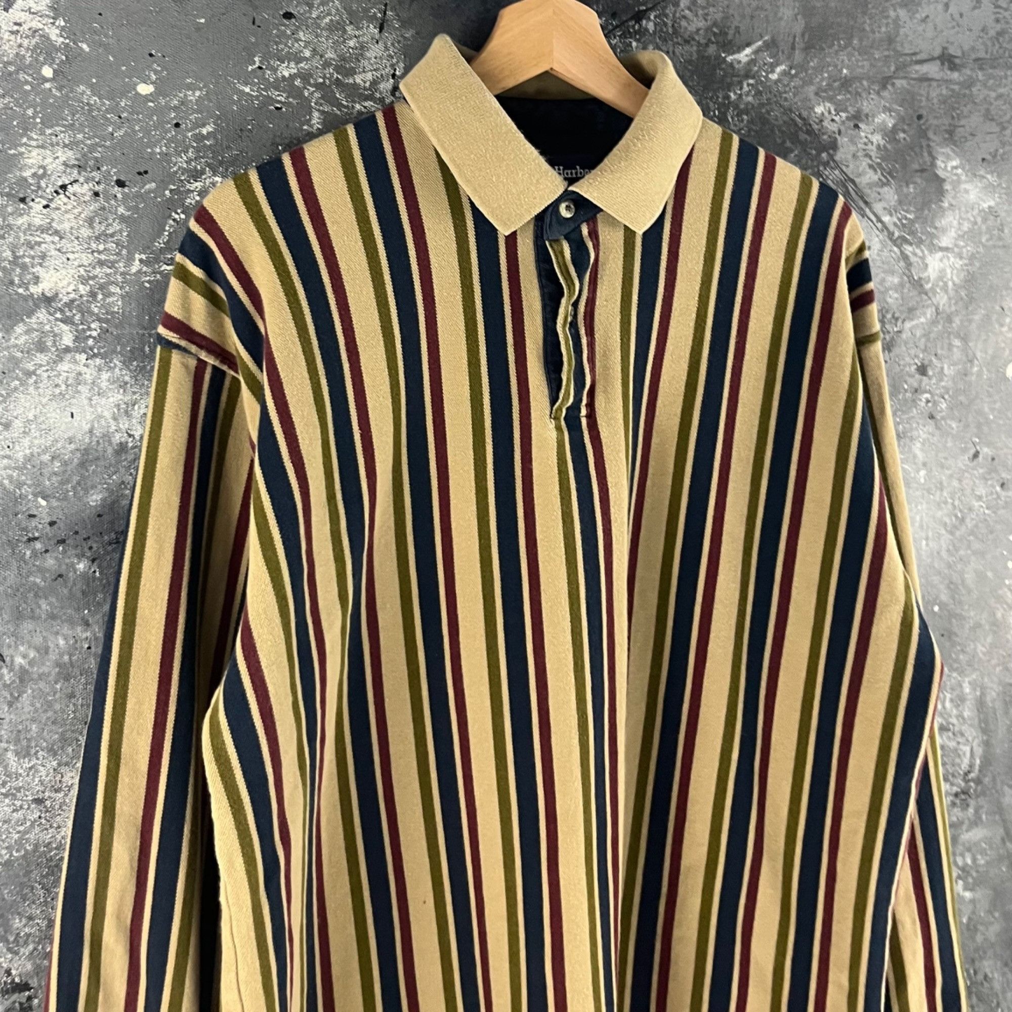 Vintage Vintage 90’s Stripe rugby Size US L / EU 52-54 / 3 - 2 Thumbnail