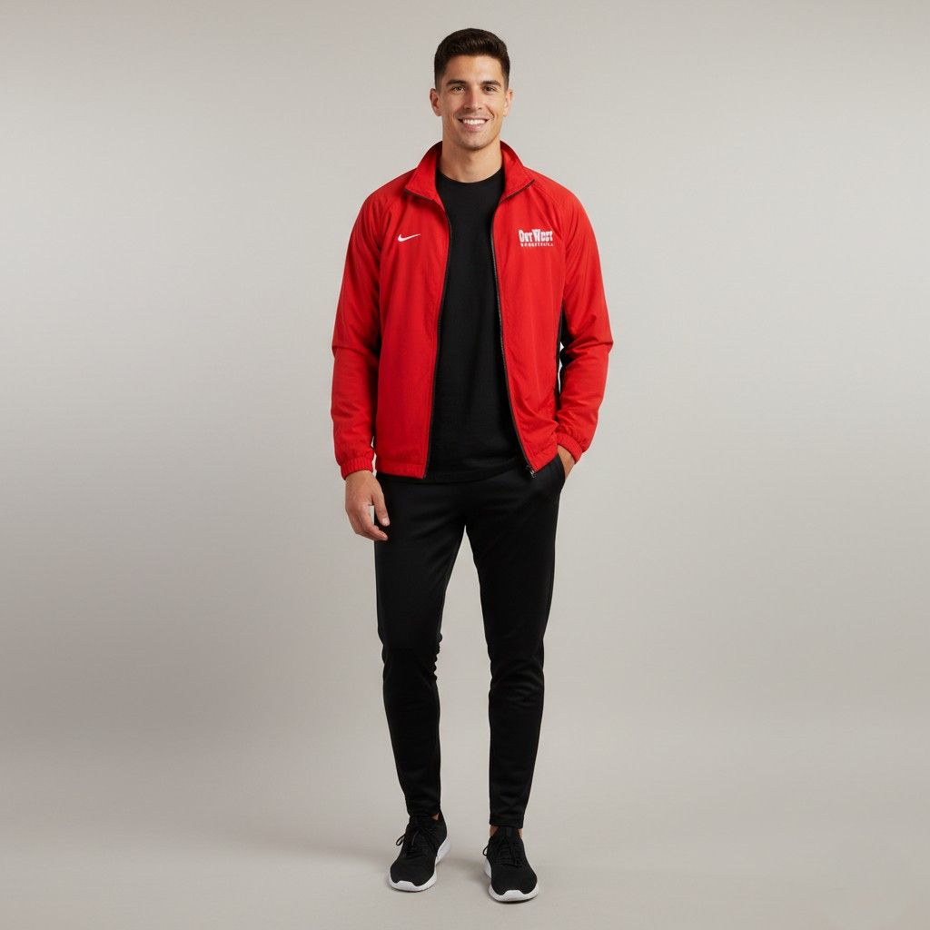 Nike Nike Team Men L Jacket Red Nylon Out West Basketball 3803 Size US L / EU 52-54 / 3 - 1 Thumbnail