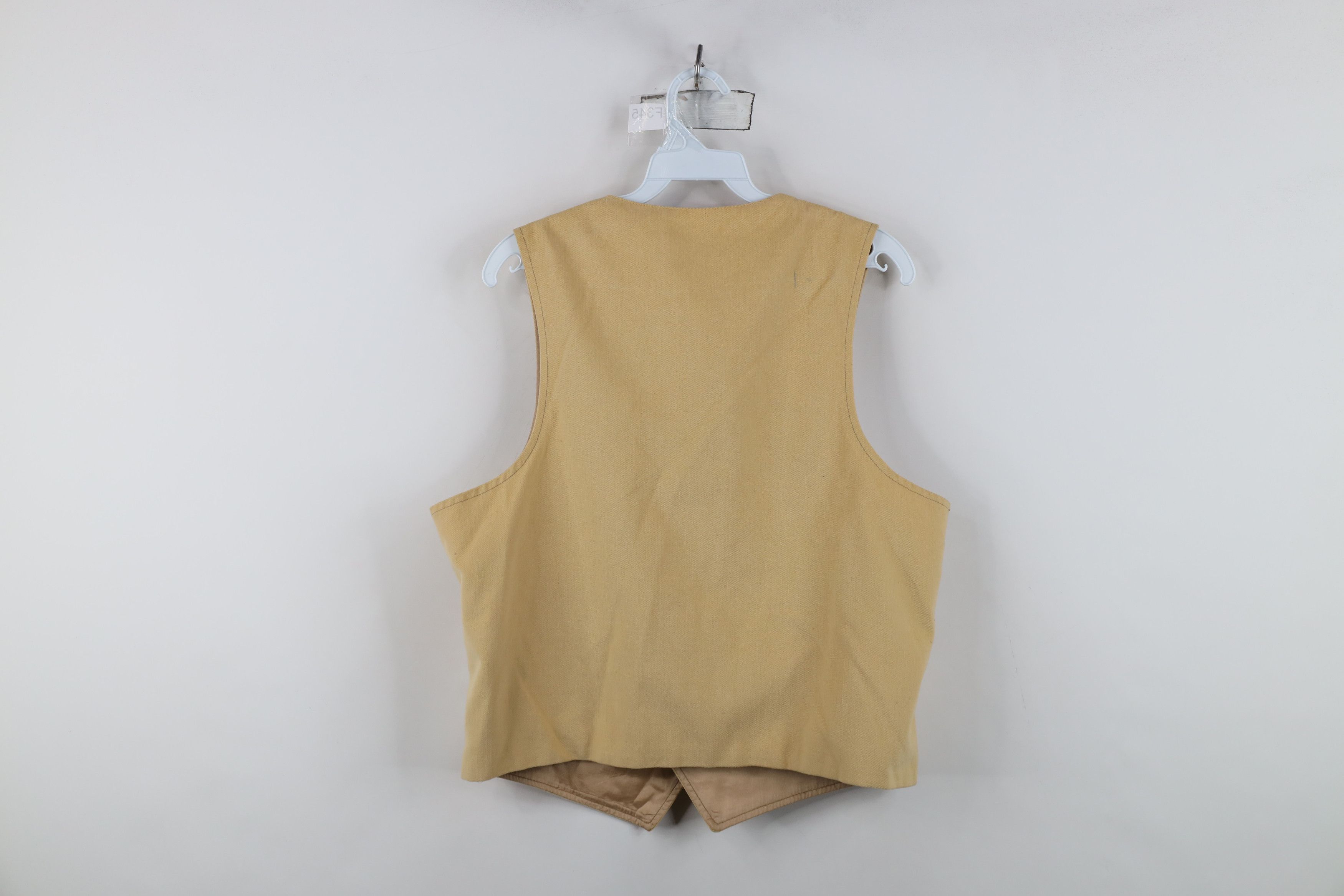 Vintage Vintage 60s 70s Streetwear Corduroy Vest Jacket Beige USA Size US XL / EU 56 / 4 - 13 Thumbnail