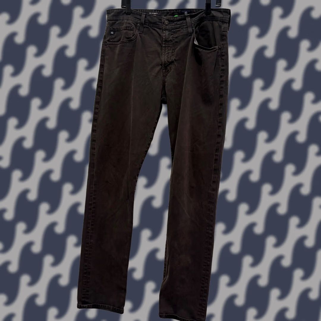 Vintage AG Adriano Goldschmied The Everett Slim Straight Jeans Charcoal Grey 34x34 Mens Size US 34 / EU 50 - 1 Thumbnail