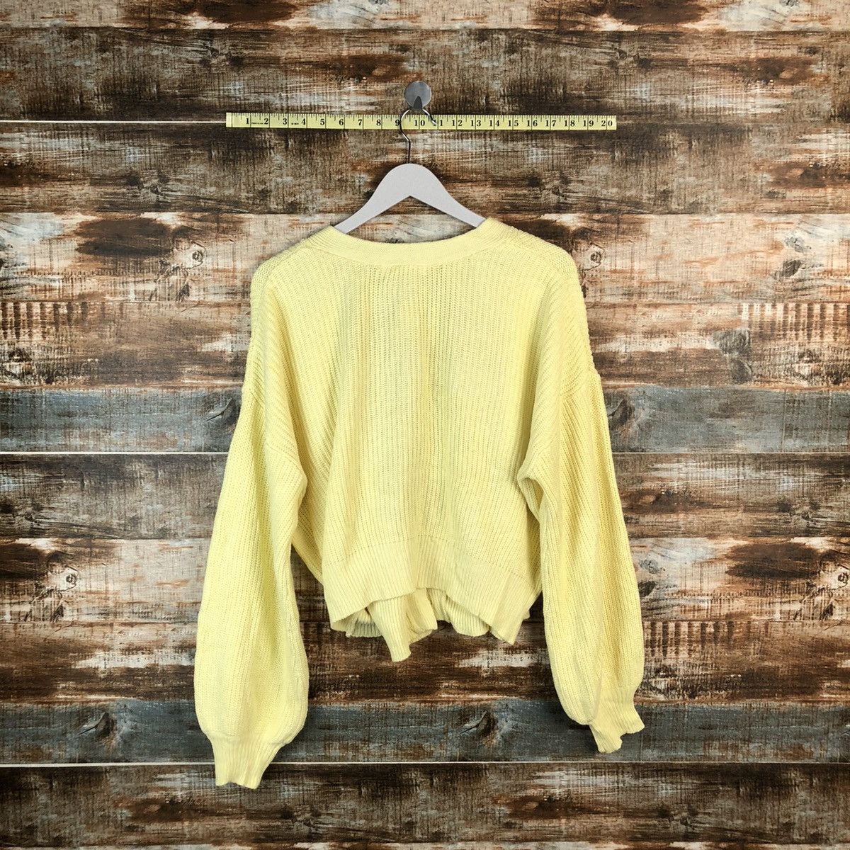 Japanese Brand Cepo Aatt Yellow Cardigan Knitwear #A1358 Size M / US 6-8 / IT 42-44 - 13 Thumbnail