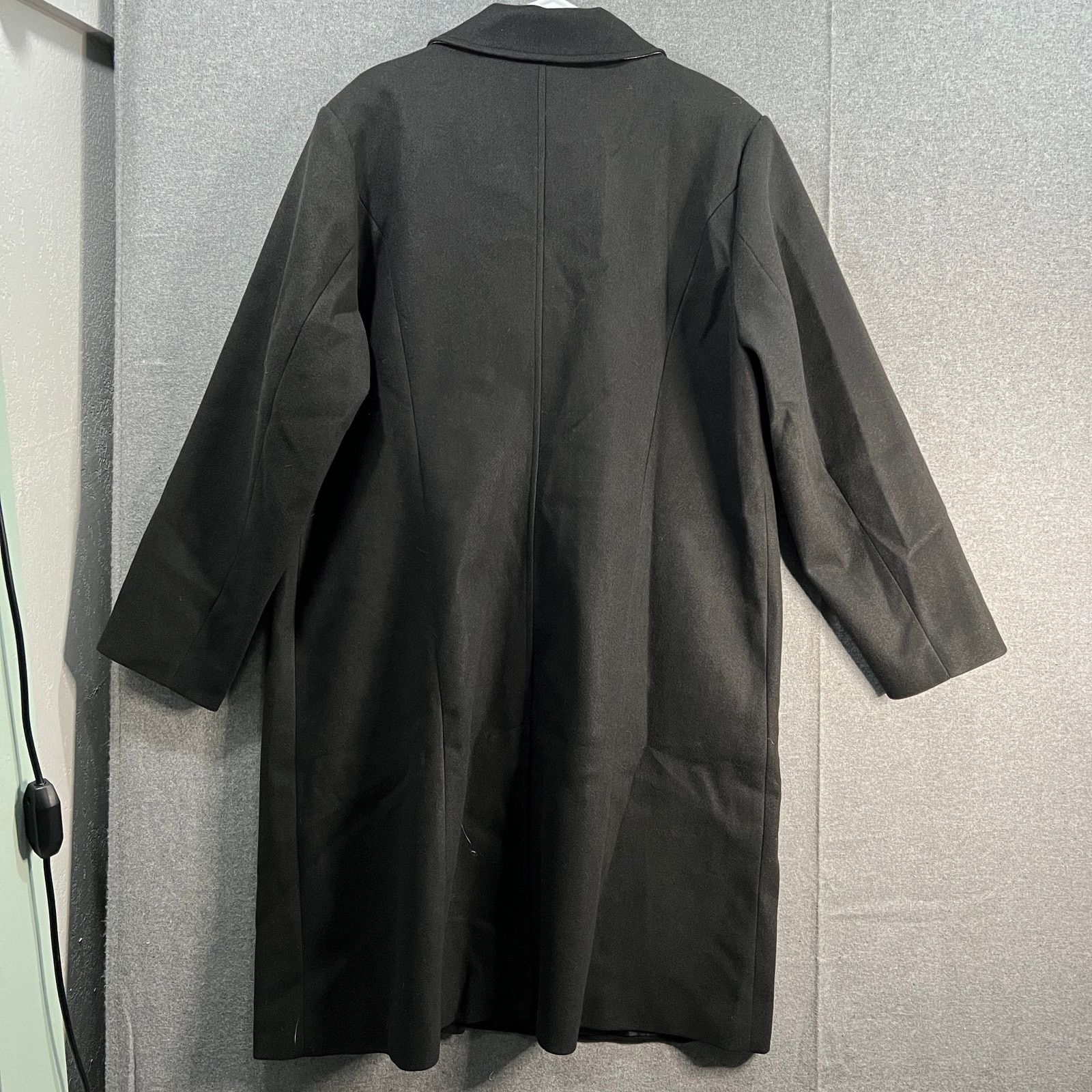 Other Thread Collective Faux Wool Notch Collar Long Coat Black Size XL / US 12-14 / IT 48-50 - 2 Thumbnail