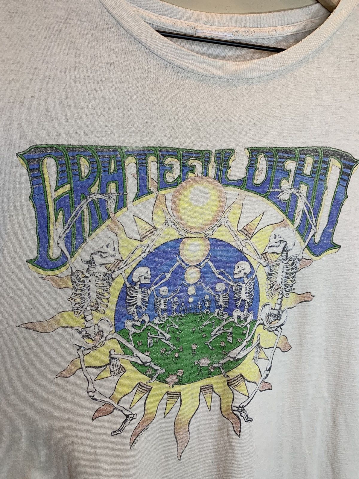 Grateful Dead *RARE* Vintage 1991 Grateful Dead Summer Tour Euro Art Shirt Size US XL / EU 56 / 4 - 3 Thumbnail