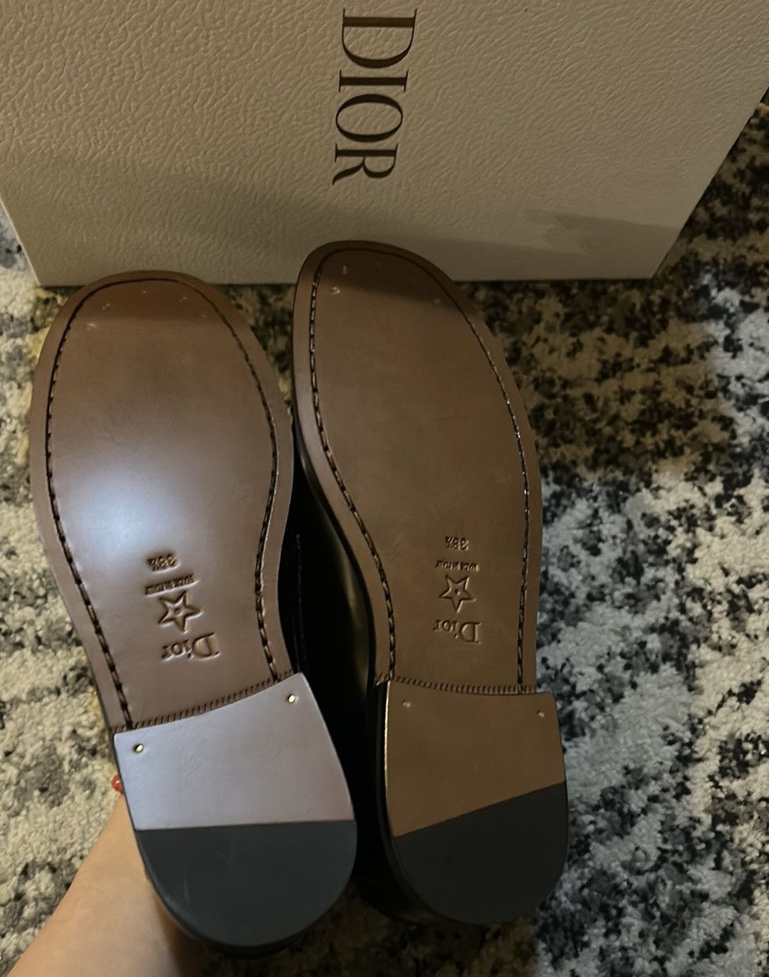 Dior Dear D-Academy Loafers Brushed Calfskin Black size 38.5 Size US 8.5 / IT 38.5 - 5 Thumbnail