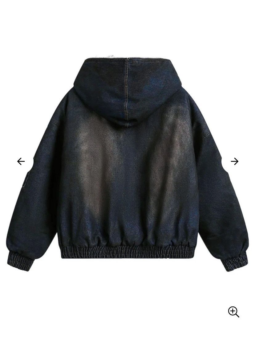 Vintage Washed Denim Fur Hooded Jacket Size US S / EU 44-46 / 1 - 4 Thumbnail