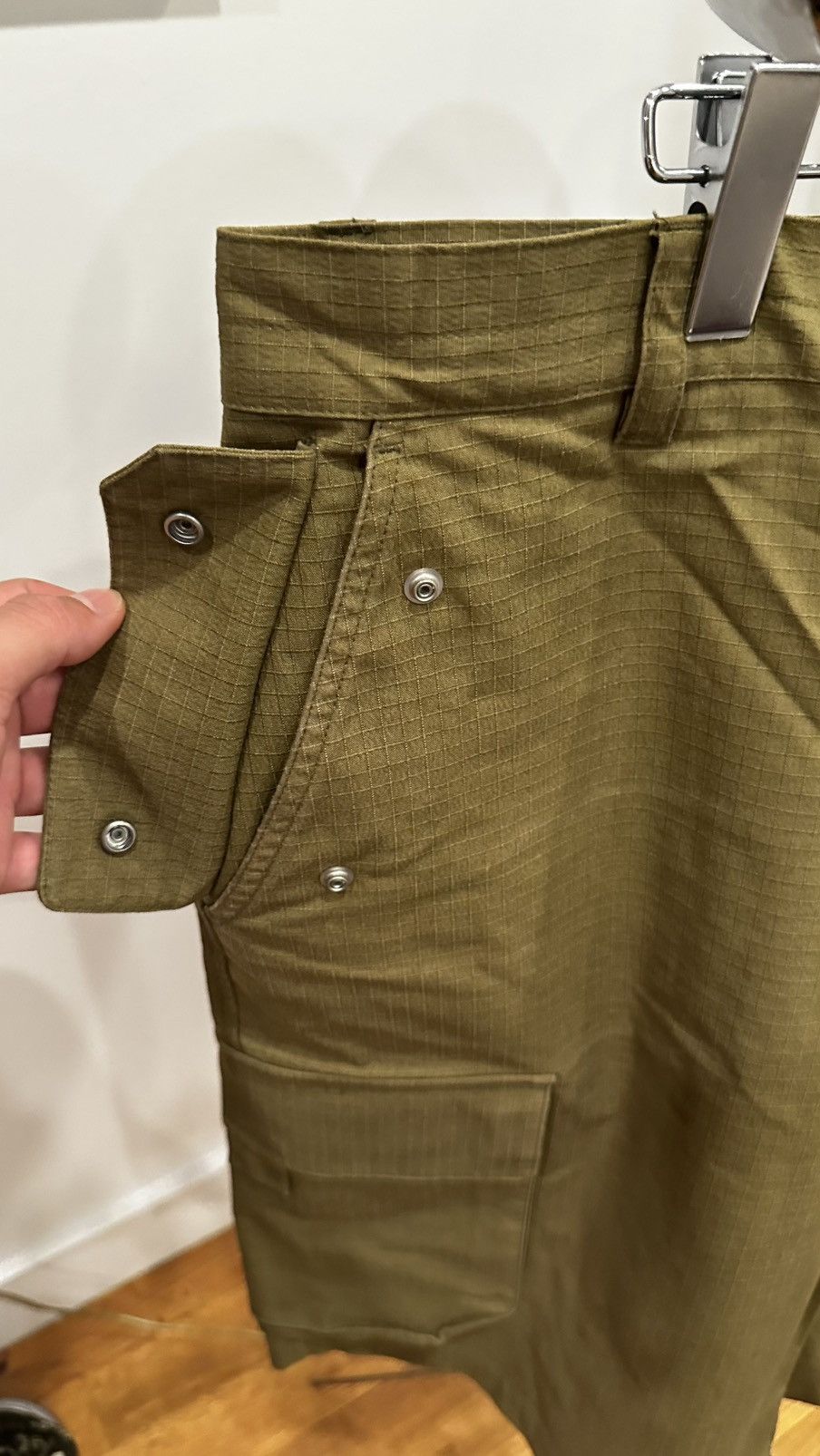 Kenzo Kenzo Olive Ripstop Cargo Shorts Size US 36 / EU 52 - 2 Thumbnail