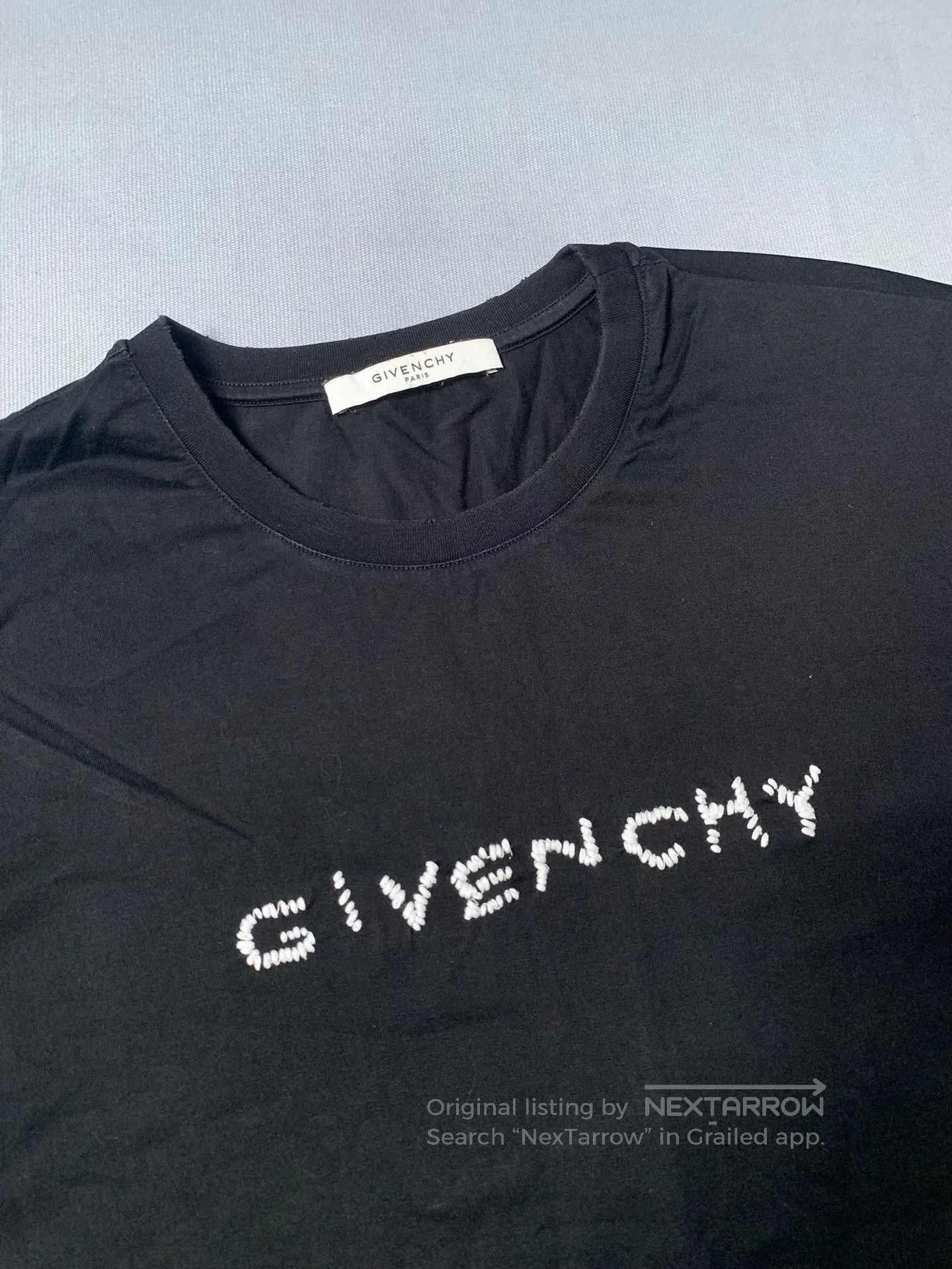 Givenchy Givenchy Irregular Embroidery Distressed Tee. Size US XL / EU 56 / 4 - 1 Thumbnail