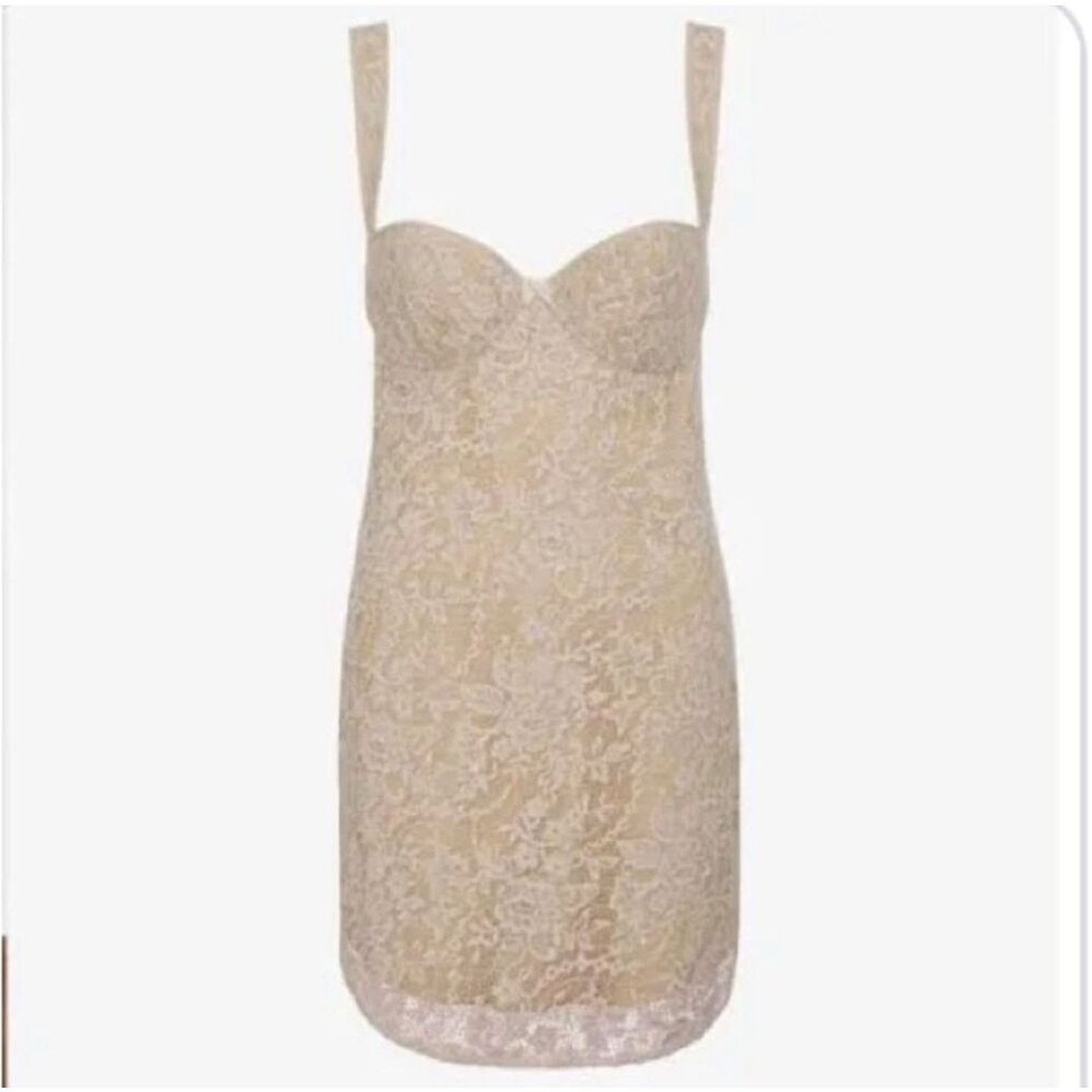 Other Rumored Loverboy Mini Dress Cream Lace MEDIUM Croquette Size M / US 6-8 / IT 42-44 - 2 Thumbnail