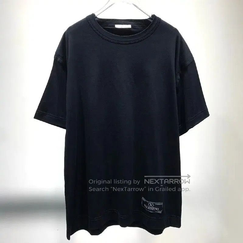 Valentino Valentino Black Cotton Men's T-shirt . Size US L / EU 52-54 / 3 - 1 Thumbnail