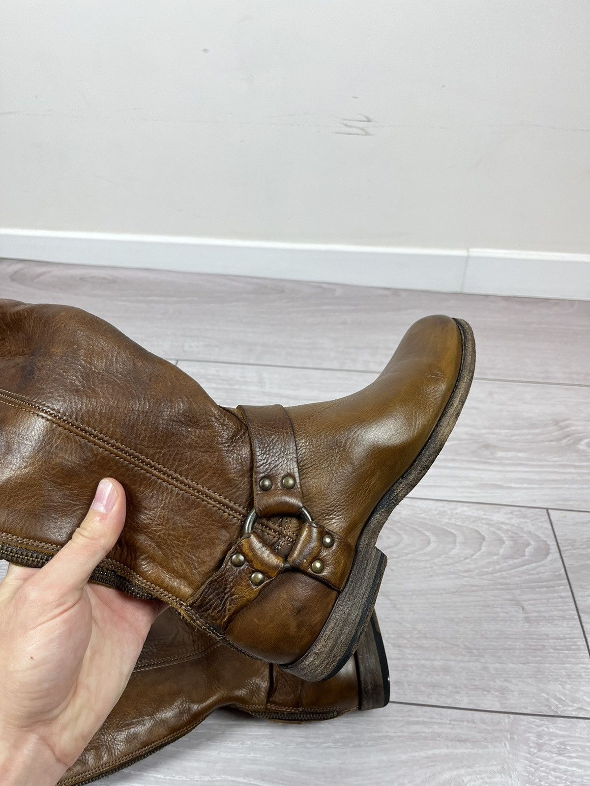 Frye Frye USA Melissa Brown Leather High Womens Boots Size US 7 / IT 37 - 12 Thumbnail