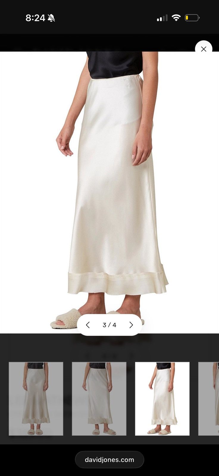 Lee Mathews Lee Mathews Stella Silk Satin Midi Skirt Size 26" / US 2 / IT 38 - 4 Thumbnail