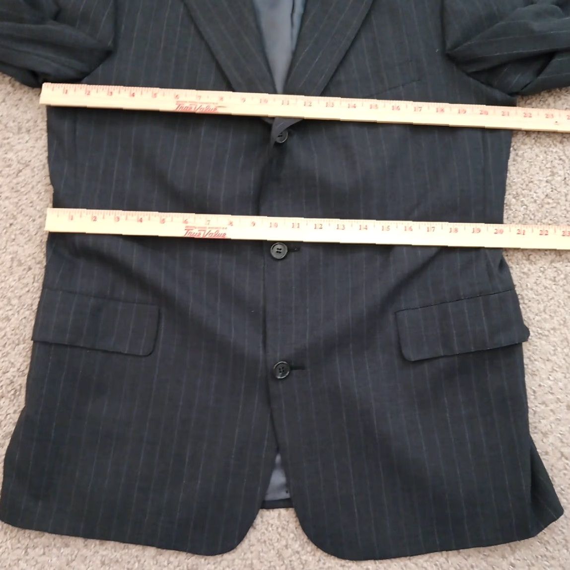 Brooks Brothers Brooks Brothers Blazer Mens 41 Wool Gray Striped Single-Breasted Two-Button Notch Lapel 2 Piece Regular Sold as is Size 42R - 5 Thumbnail
