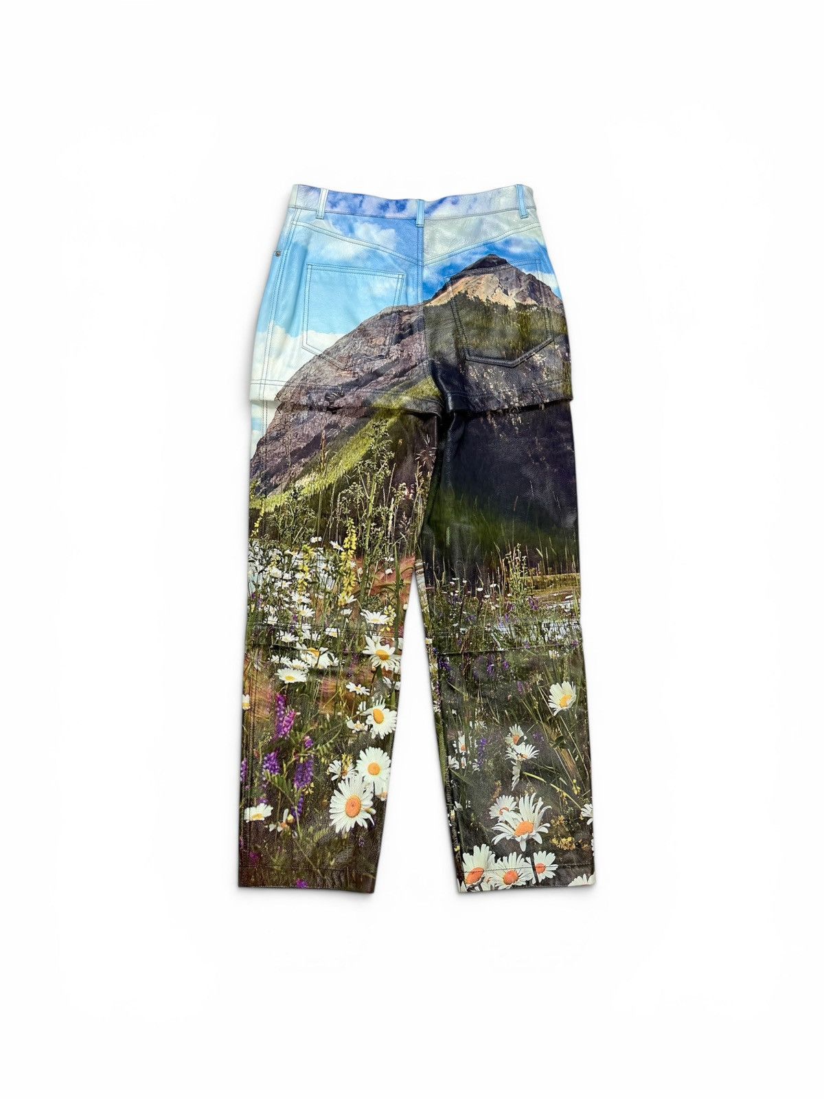 Balenciaga Balenciaga Spring 2018 3 Parts Leather Landscape Print Pants Size US 30 / EU 46 - 2 Thumbnail