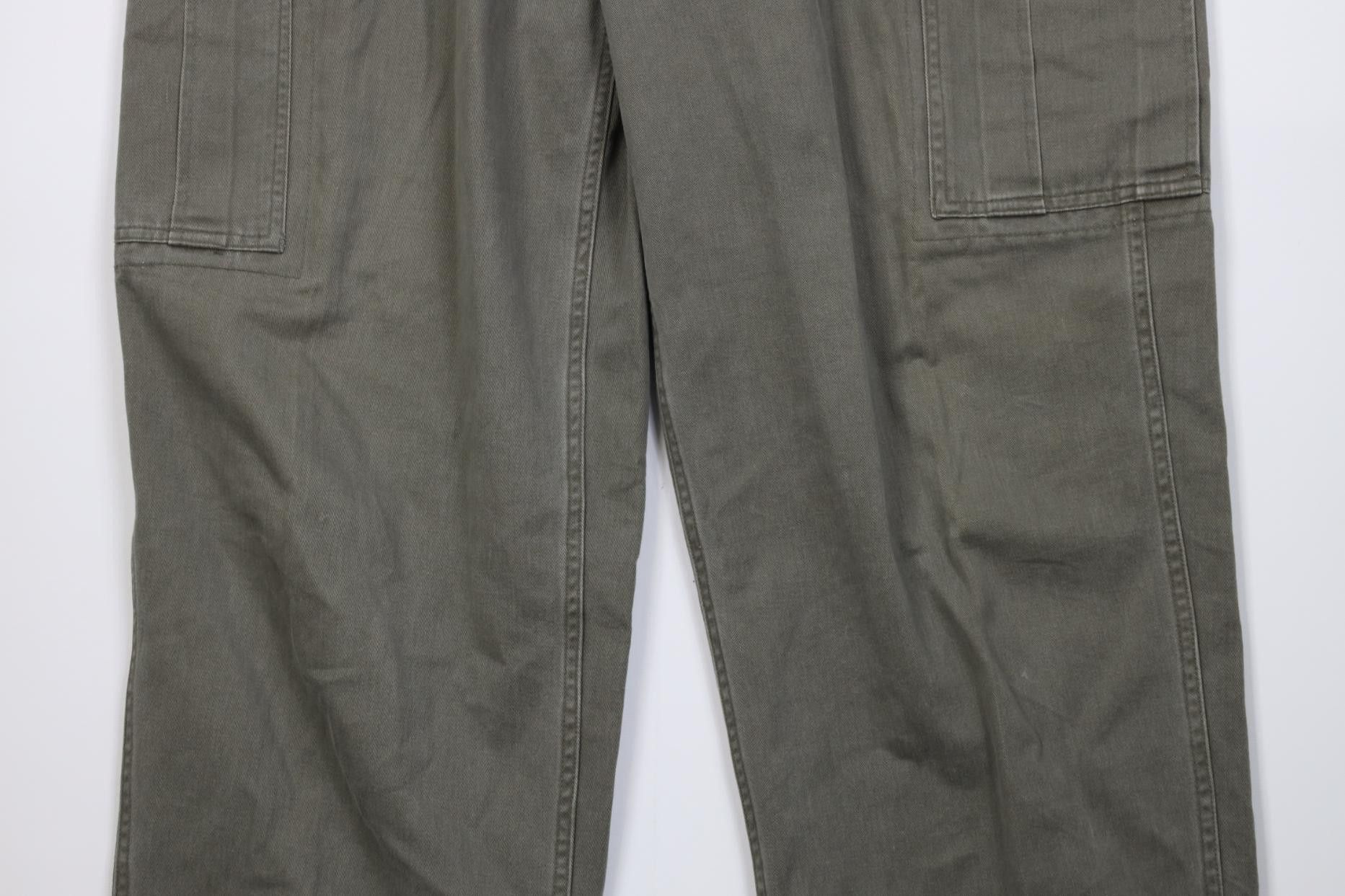 Lee Vintage 90s Y2K Lee Riveted Baggy Wide Leg Cargo Pants Green Size US 36 / EU 52 - 3 Thumbnail