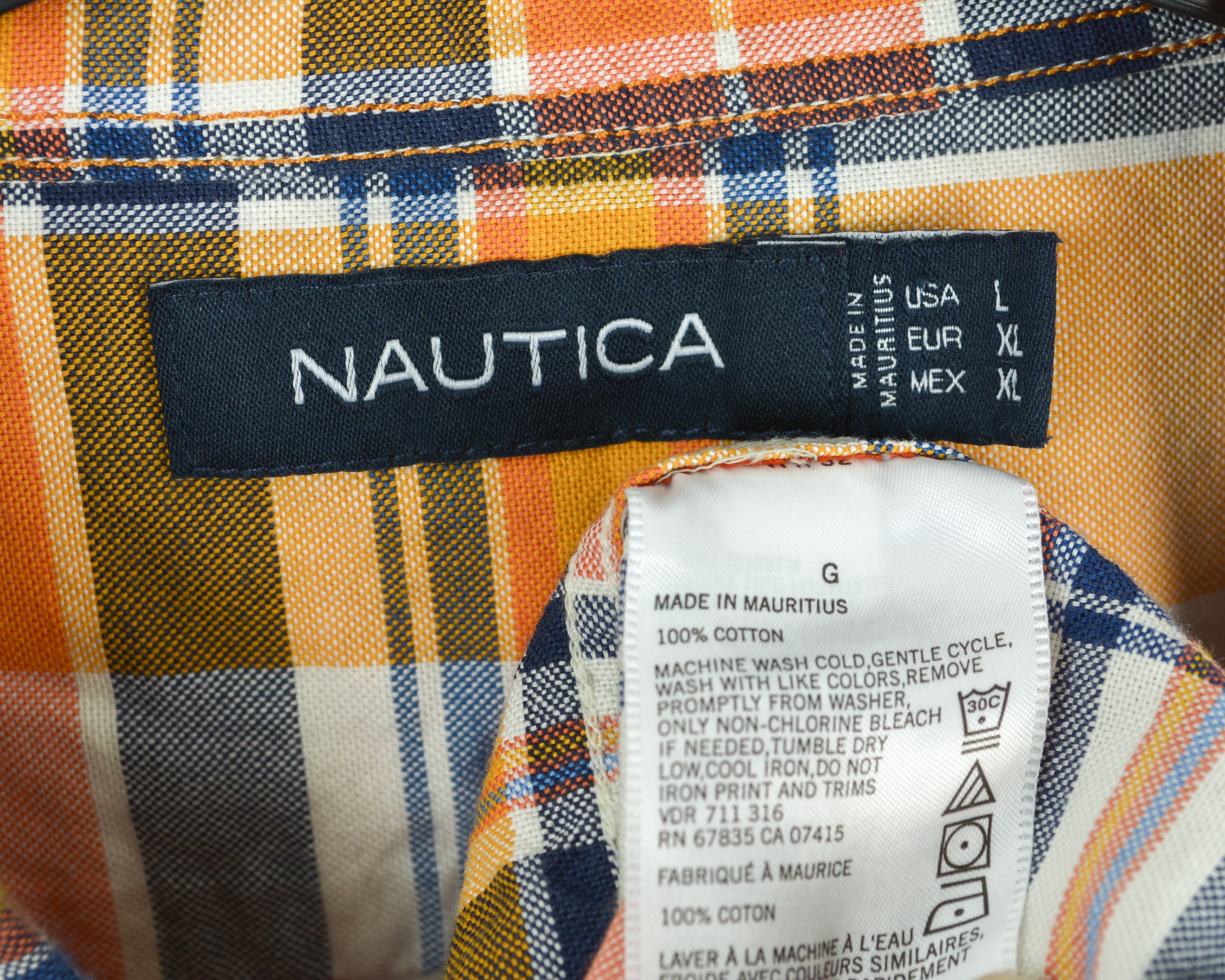 Nautica US L Casual Shirt Long Sleeve EU XL Plaid Check Tartan Size US L / EU 52-54 / 3 - 5 Thumbnail