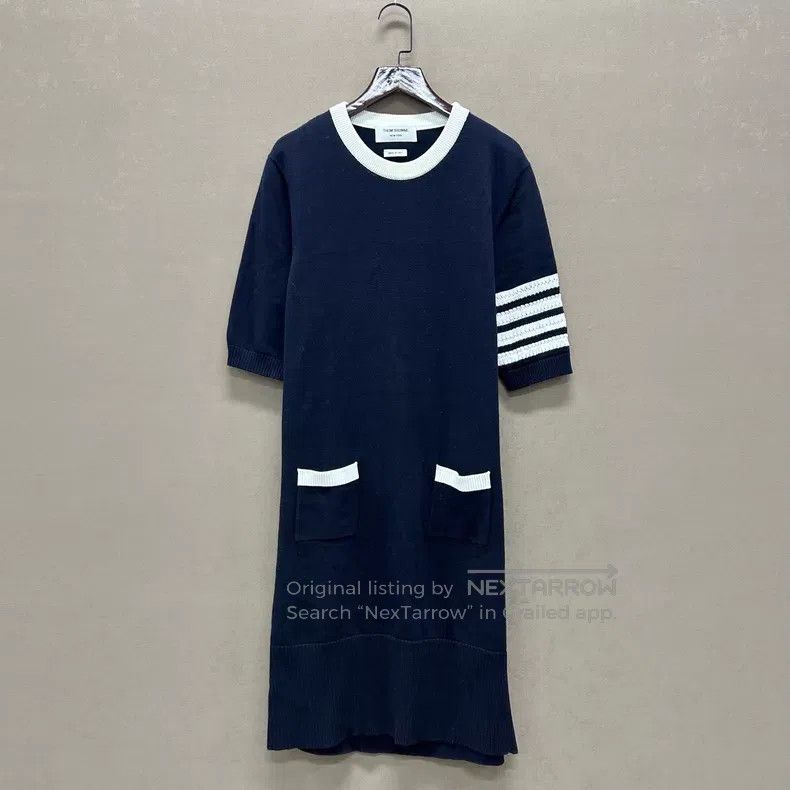 Thom Browne Thom Browne Navy Blue Dress Size S / US 4 / IT 40 - 1 Thumbnail