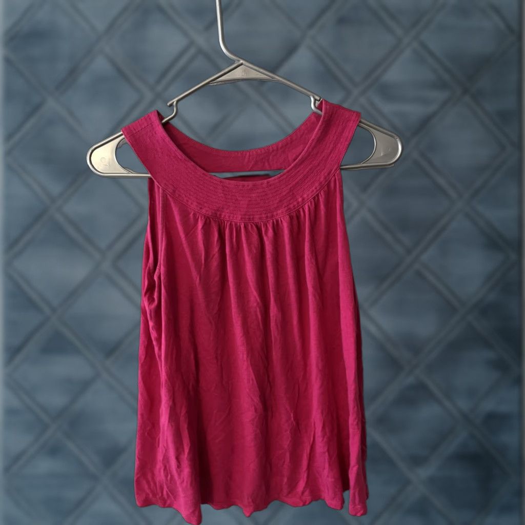 Express Express Tank Top Women M Pink Cotton Modal Spandex Crew Neck Slim Casual Shirt Size M / US 6-8 / IT 42-44 - 1 Thumbnail