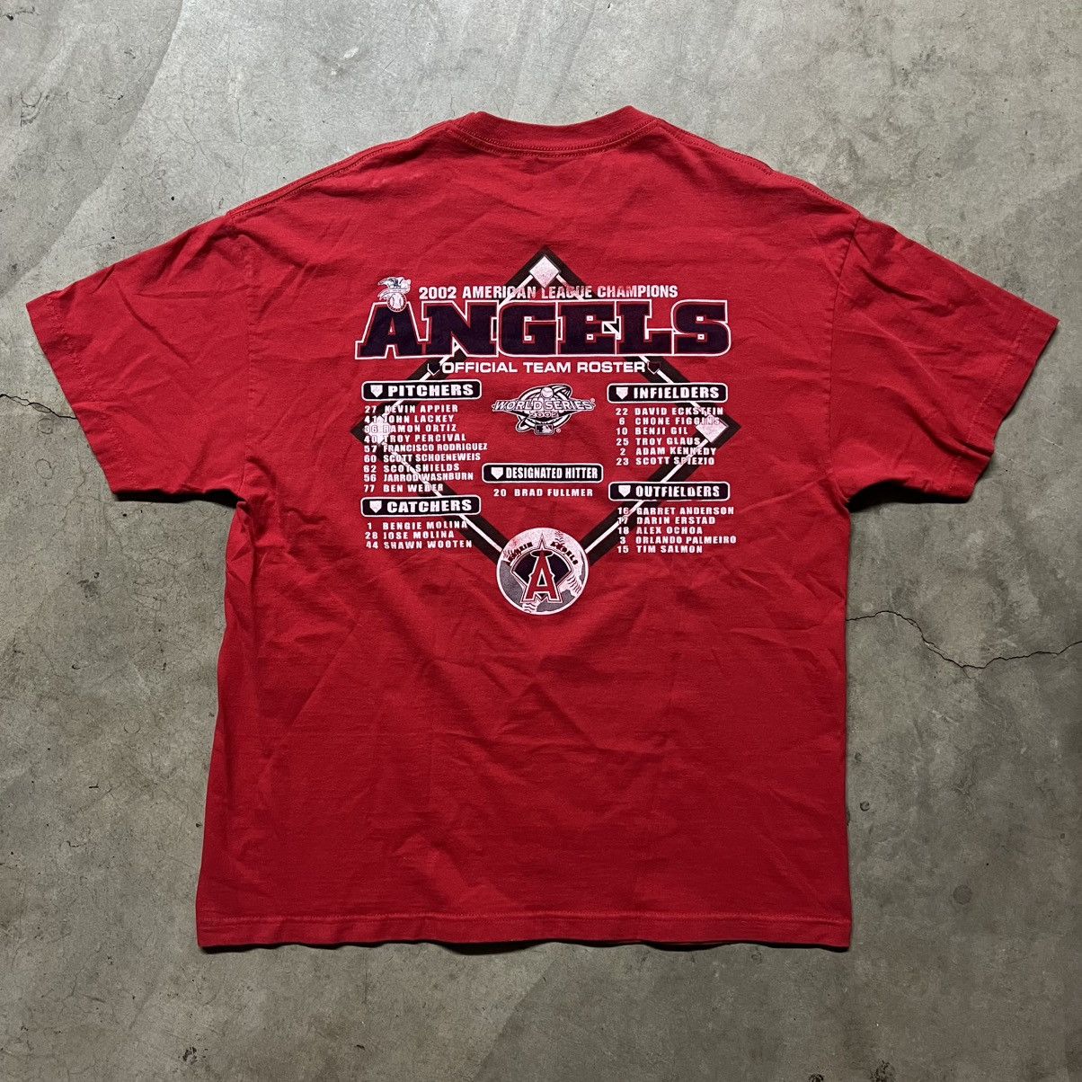 MLB × Vintage Vintage 2002 MLB Angles Baseball World Series T-Shirt Size US XL / EU 56 / 4 - 4 Thumbnail