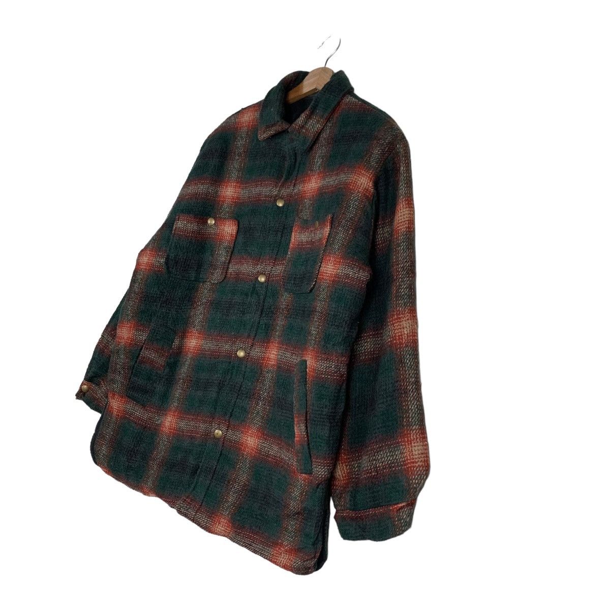 Flannel CAL CRAFT Shadow Plaid Checked Flannel Jacket #0016-C1 Size US M / EU 48-50 / 2 - 2 Thumbnail