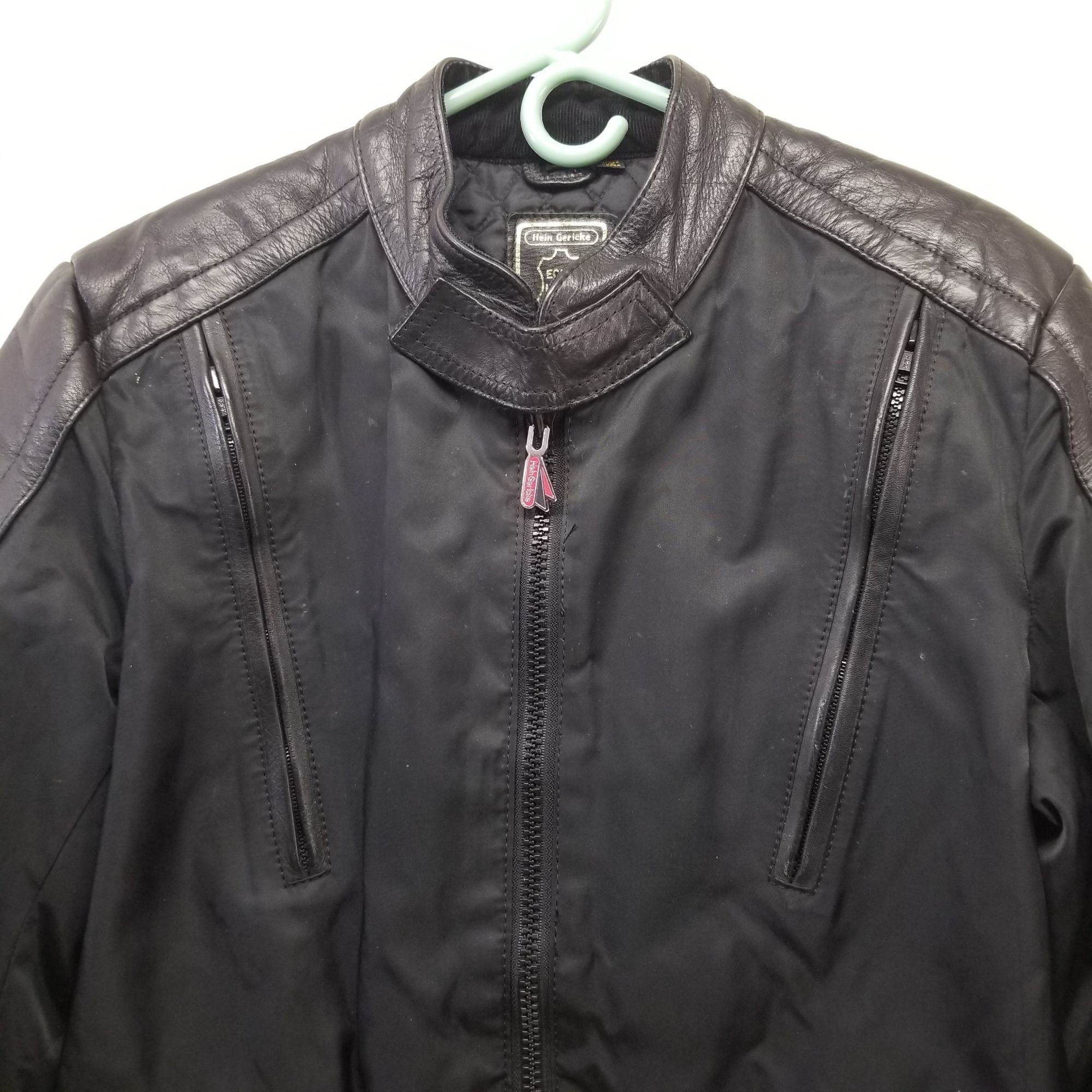 Hein Gericke Hein Gericke L Black Leather Motorcycle Jacket Moto Cafe Rac Size US L / EU 52-54 / 3 - 12 Thumbnail