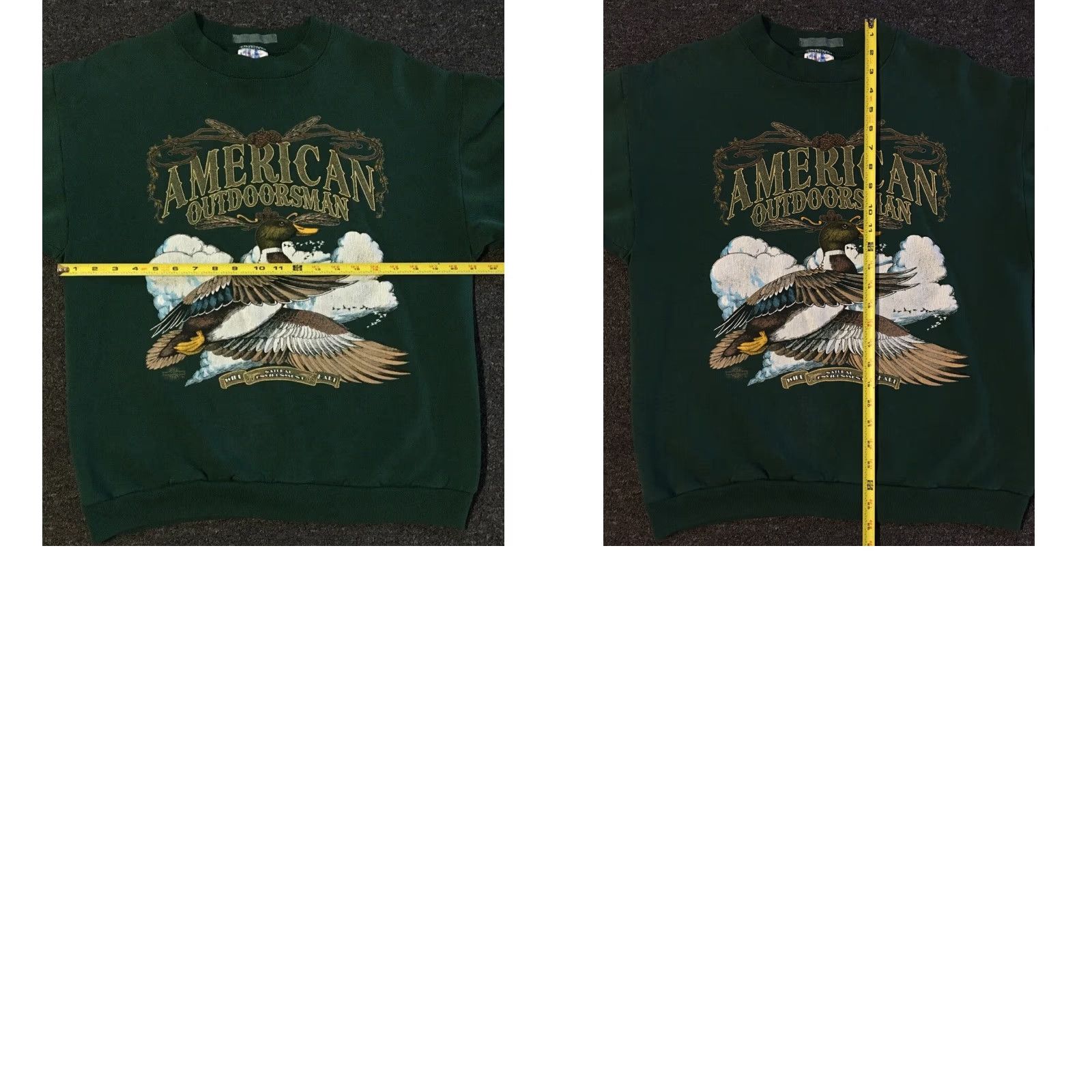 Vintage Vtg 90s American Outdoorsman Duck Faded Sweatshirt S USA Nature Animal Grunge Shirt Mens Green USA 90s Vintage Duck Art Faded Sweatshirt Sunglasses? Size US S / EU 44-46 / 1 - 9 Thumbnail