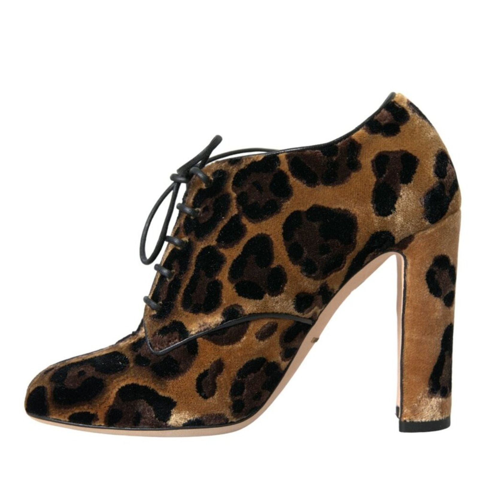 Dolce & Gabbana Dolce & Gabbana Leopard Hair Lace Up Heeled Booties Shoes Size US 6 / IT 36 - 4 Thumbnail