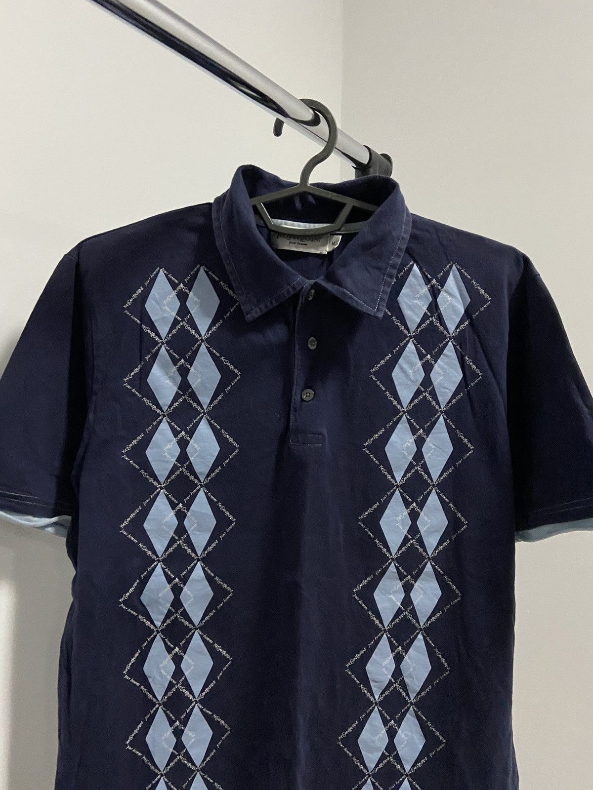 Vintage × Yves Saint Laurent Yves Saint Laurent Vintage polo monogram stripes logo Size US M / EU 48-50 / 2 - 2 Thumbnail