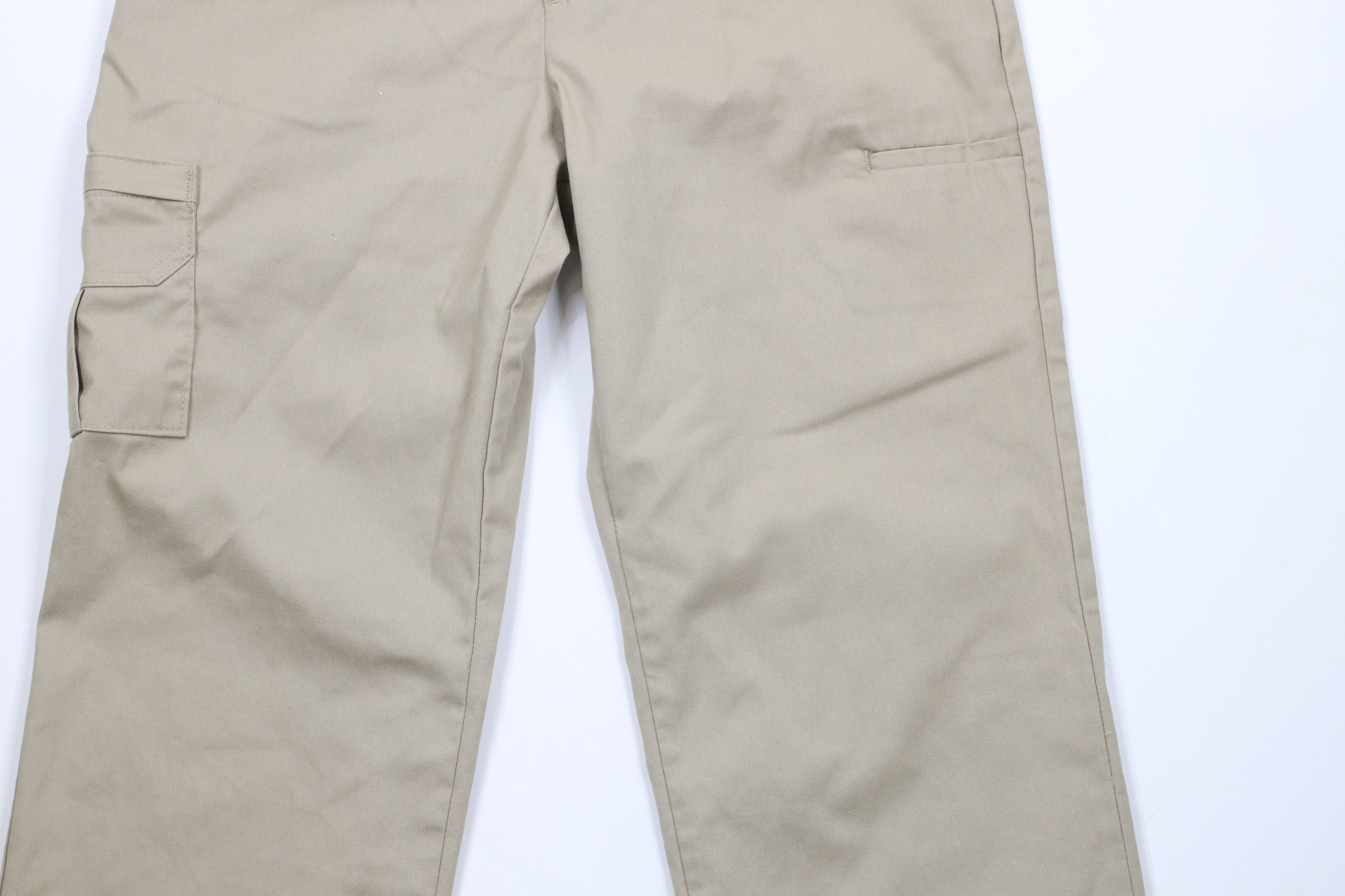 Dickies × Vintage Vintage Dickies Spell Out Wide Leg Dungaree Work Pants Beige Size 34" / US 12 / IT 48 - 3 Thumbnail