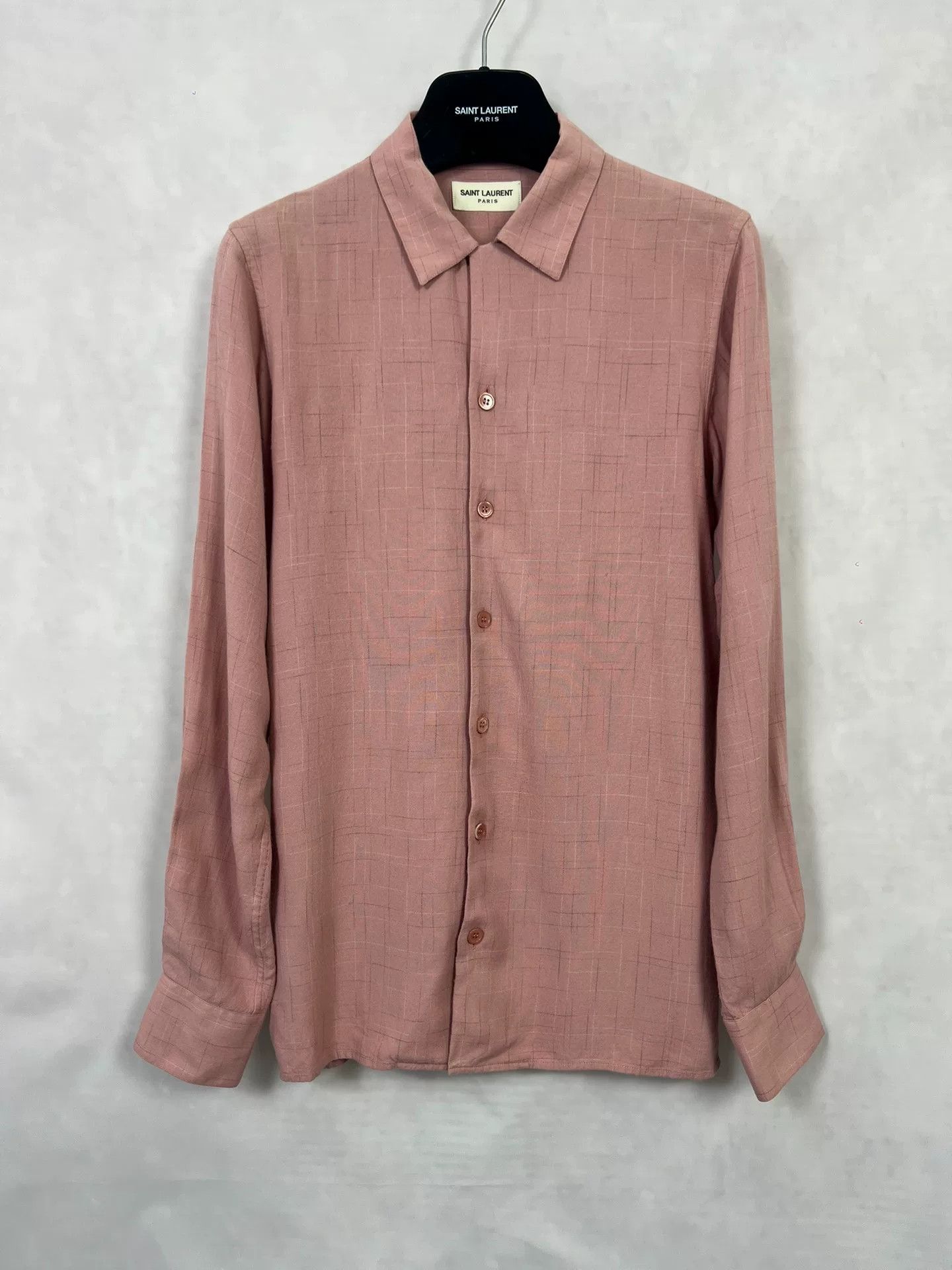 Saint Laurent Pink Bamboo Stripe Shirt