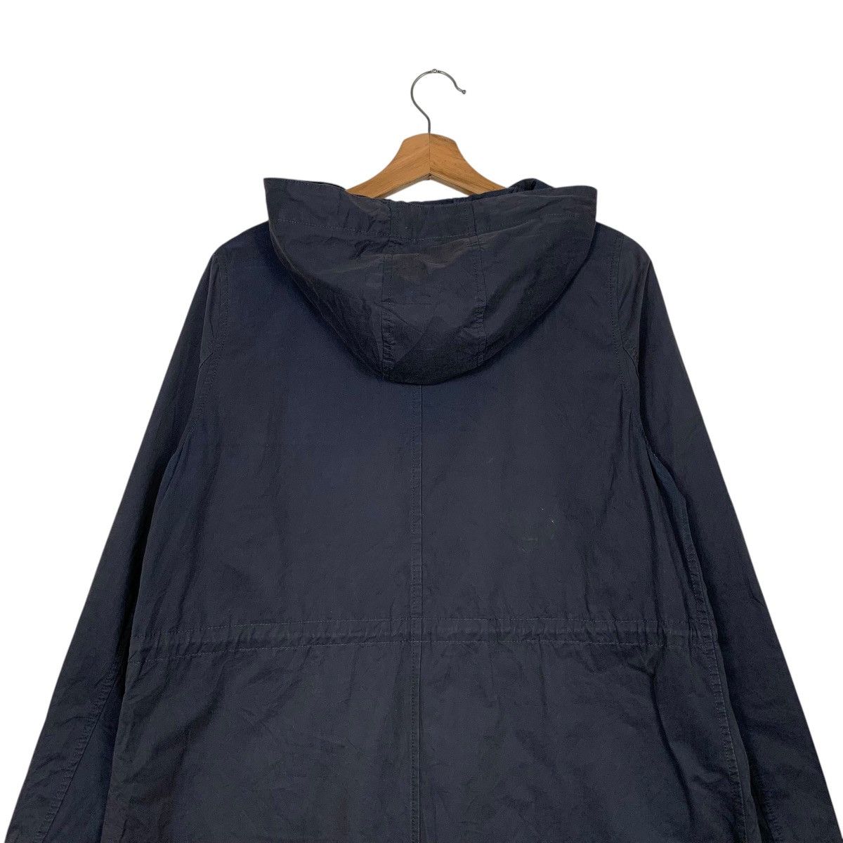 Japanese Brand SLY LANG Navy Blue Fishtail Parka Jacket #2299-C102 Size US S / EU 44-46 / 1 - 8 Thumbnail