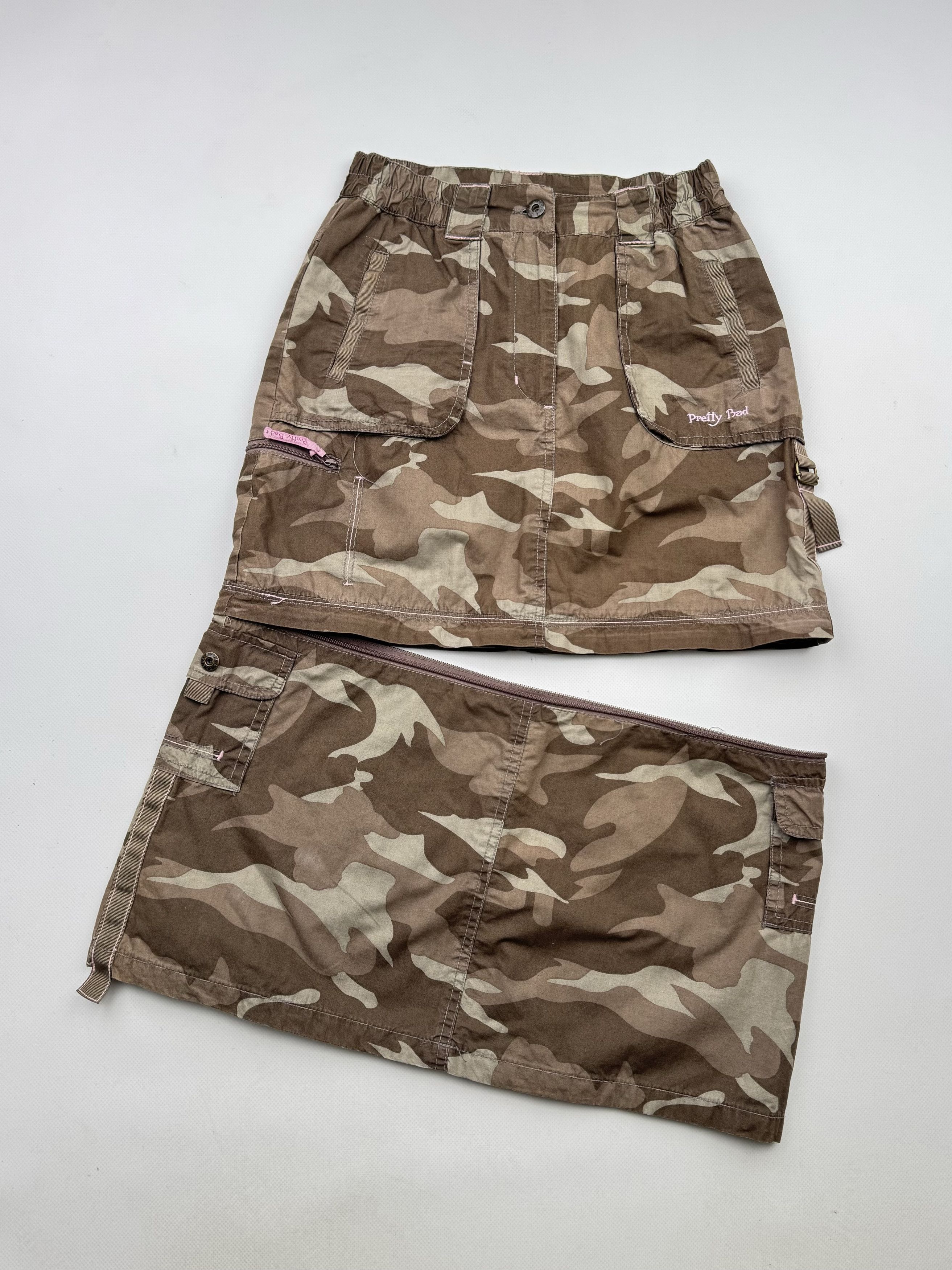 Vintage 90's Military Style Cargo Skirt With Zipped B287(V491)E2 Size 25" / US 0 / IT 36 - 1 Thumbnail
