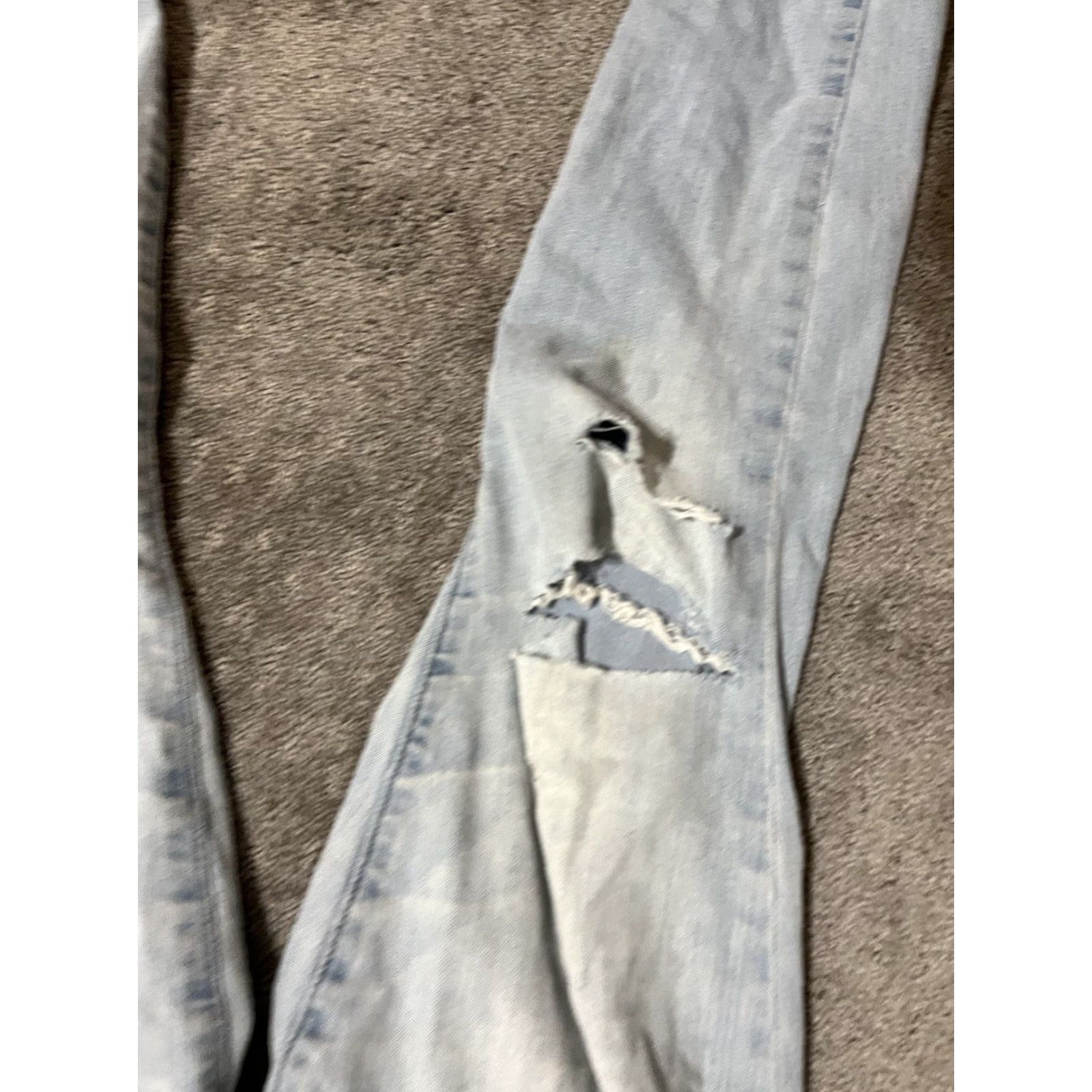 Gap Gap Pants Women Slim 28 Blue Light Wash Solid Pattern Stars Pockets Stretch 28 in Cotton Blend Canvas Modern Jeans Tight Womens Size 28" / US 6 / IT 42 - 3 Thumbnail