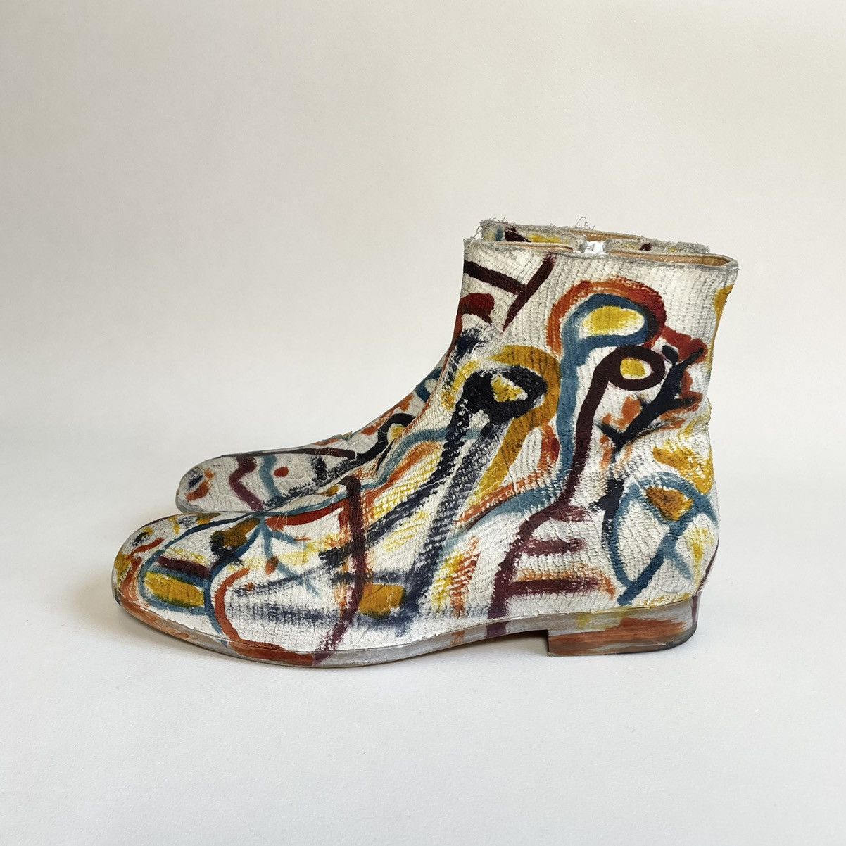 Maison Margiela Plaster Scribble Painted Boots Size US 10 / EU 43 - 4 Thumbnail