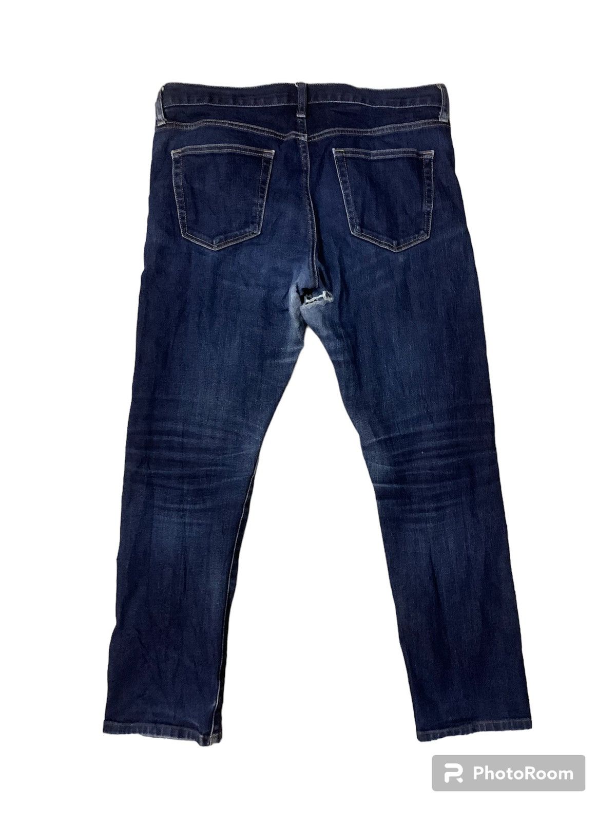 Japanese Brand Uniqlo Selvedge Straight Cutting Flare Denim Jeans Size US 34 / EU 50 - 2 Thumbnail