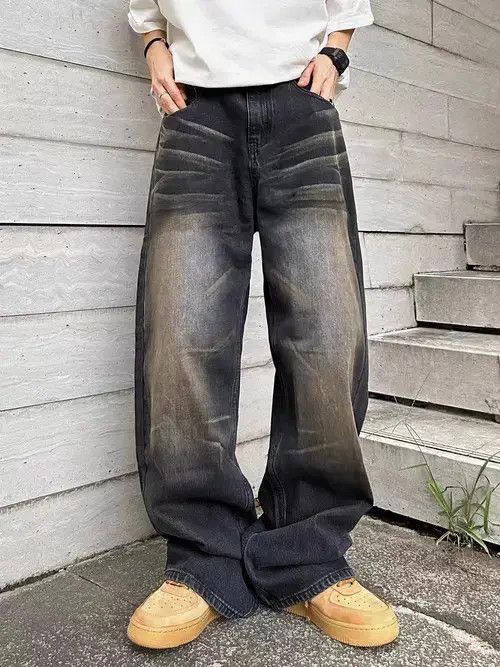 Jean Retro nostalgic straight-leg gradient draped jeans Size US 34 / EU 50 - 1 Thumbnail
