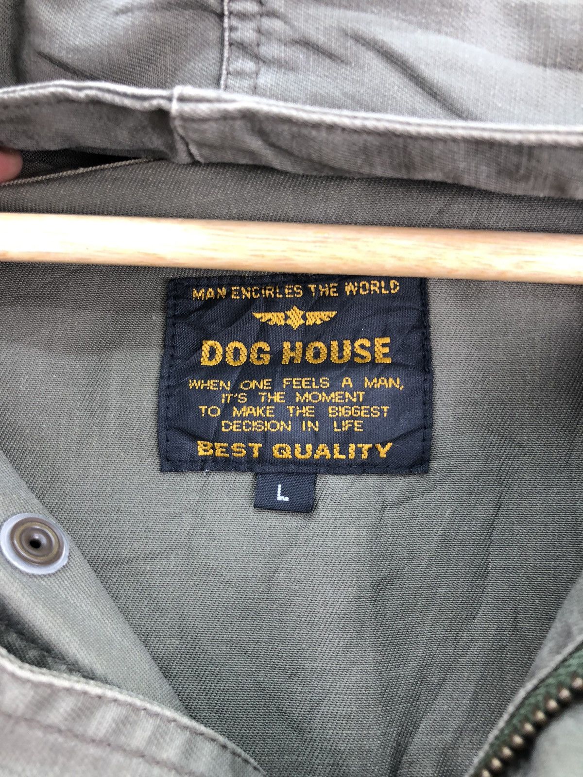 Japanese Brand × Vintage Vintage Military Dog House Olive Green Parka Jacket Size US L / EU 52-54 / 3 - 11 Thumbnail