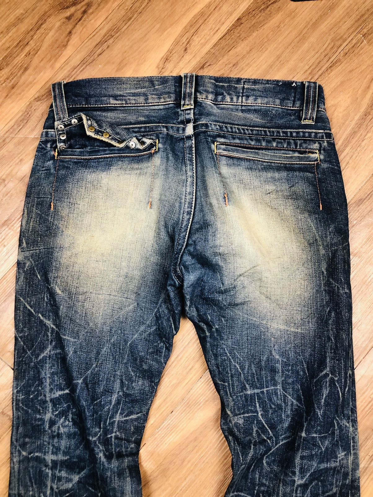 If Six Was Nine Rock Wood Distress Jeans (36) Size US 32 / EU 48 - 12 Thumbnail