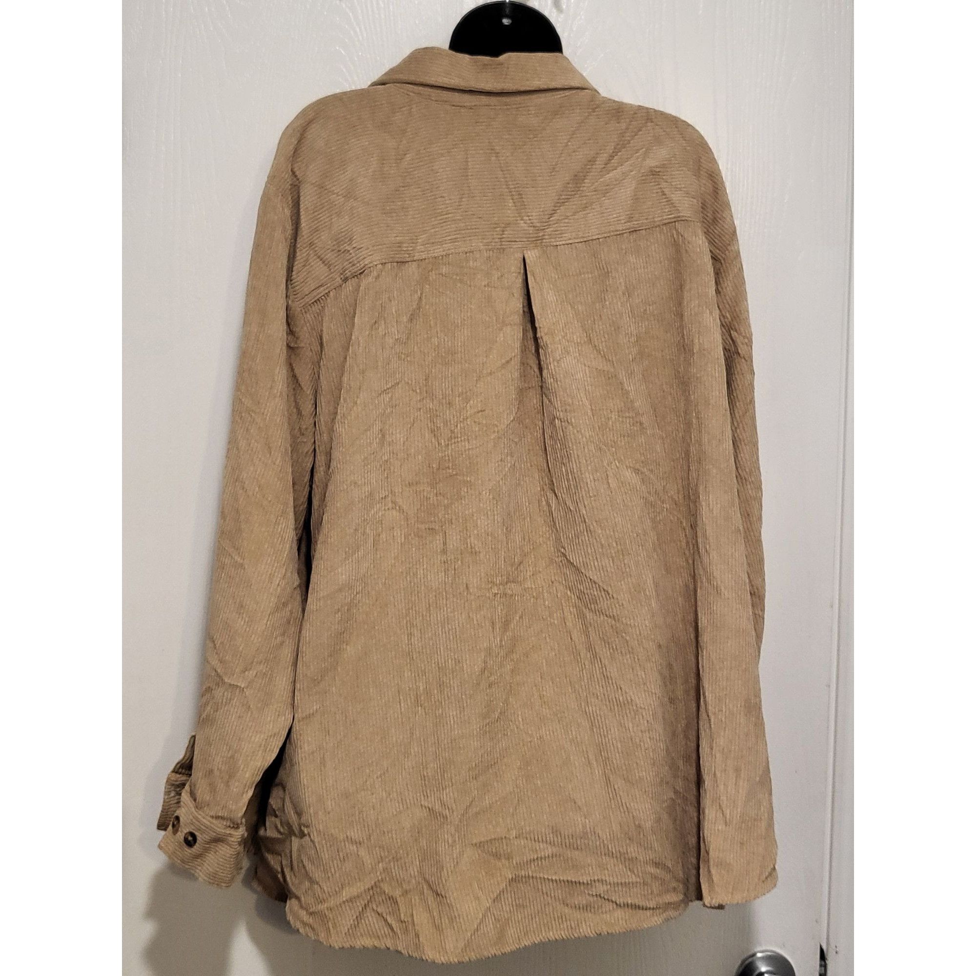 Other Woman Within Corduroy Button Down Shirt Women Sz 2X 26-28 Br Size XXL / US 16-18 / IT 52-54 - 3 Thumbnail