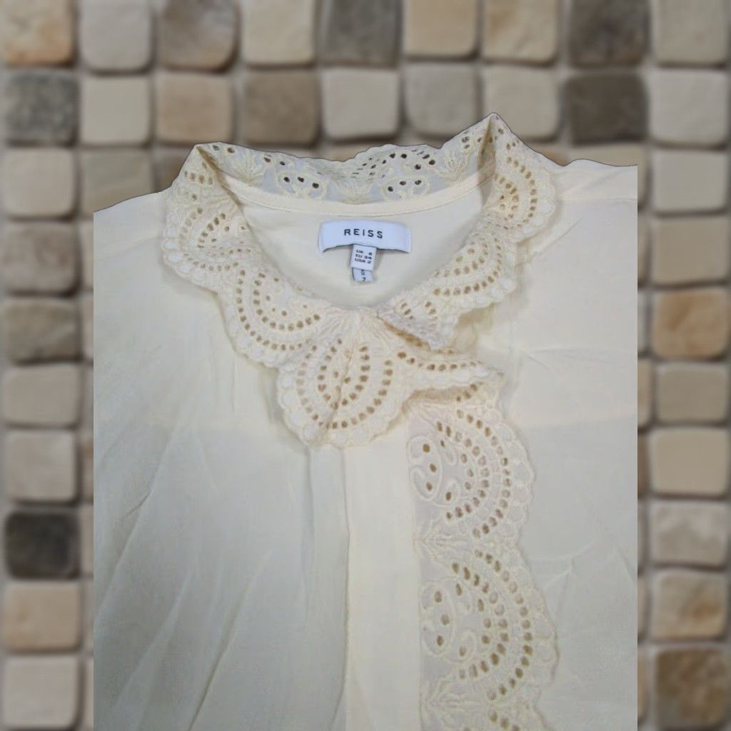 Reiss Reiss Shirt Womens Beige Blouse Size XS / US 0-2 / IT 36-38 - 1 Thumbnail