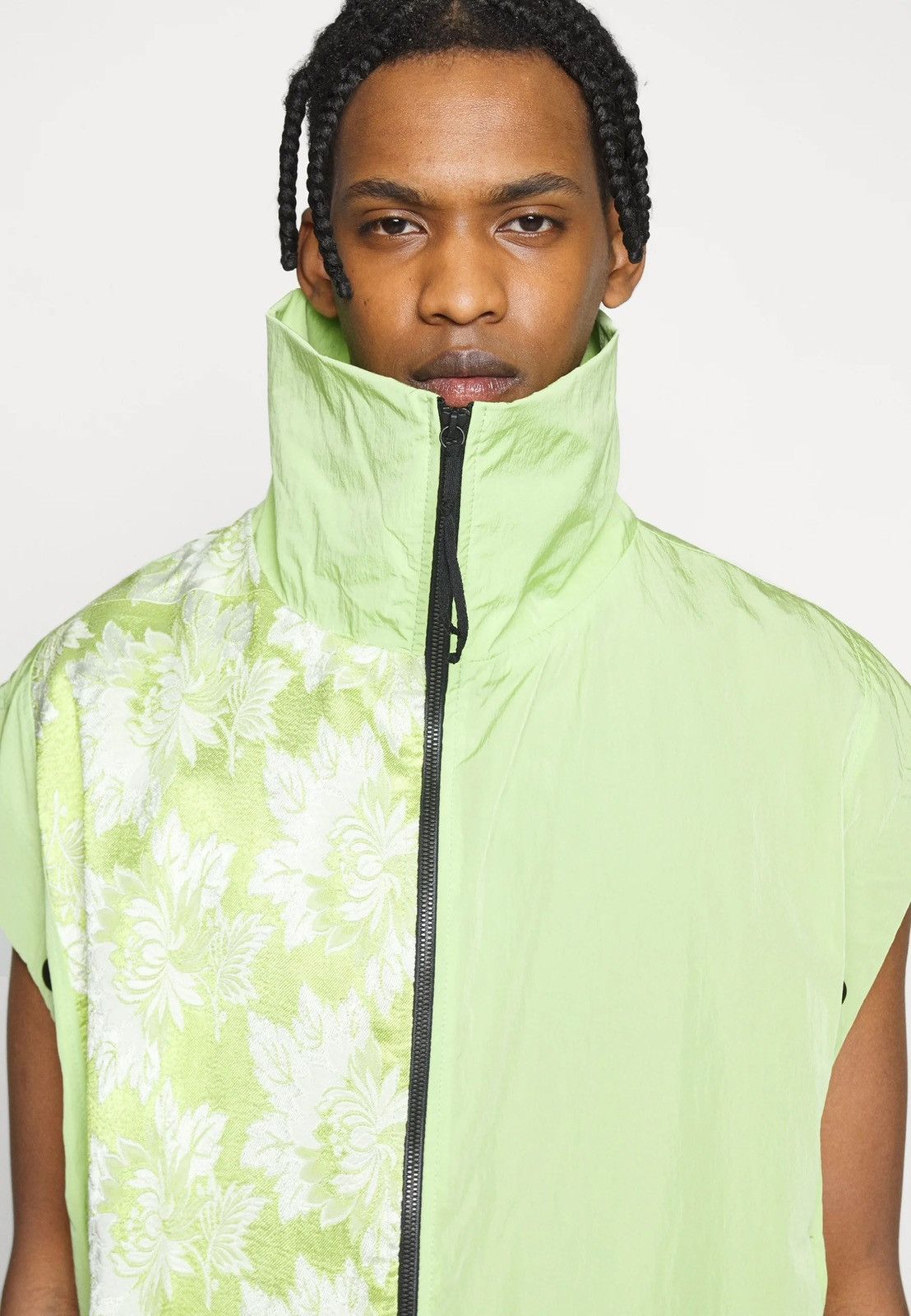 Japanese Brand !DS! AW22 Zsigmond Kassa Acid Green Jacket Coat Size US M / EU 48-50 / 2 - 8 Thumbnail