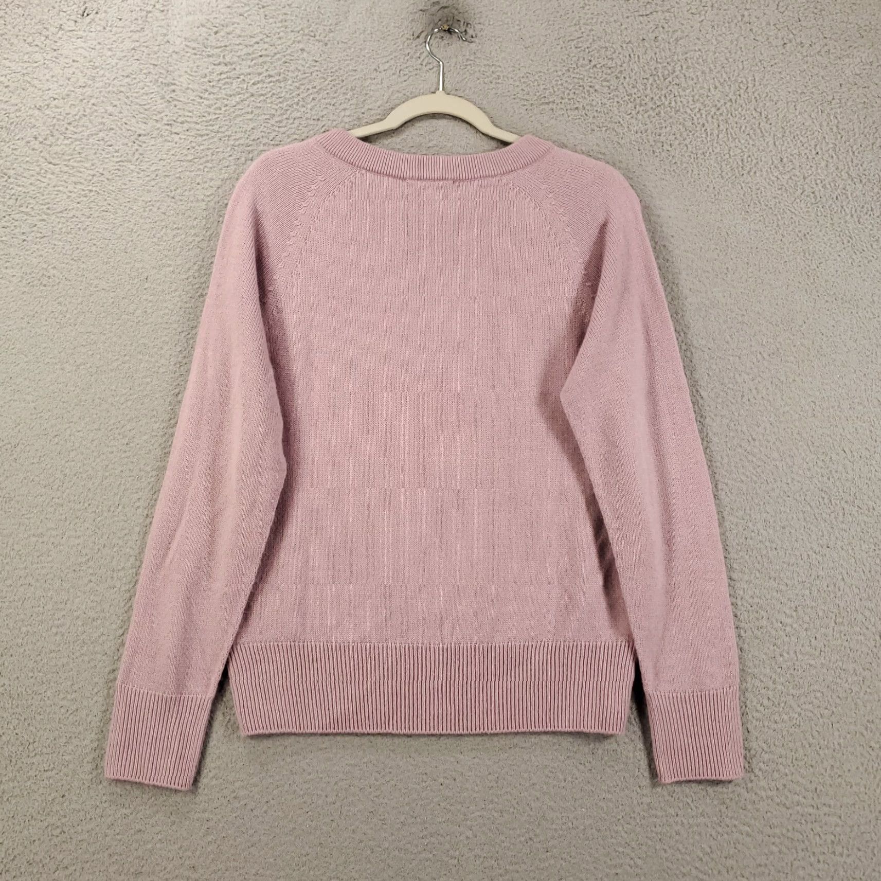 Vintage Womens Sweater Size Small Pink Long Sleeve V Neck Pullover Acrylic Solid Size S / US 4 / IT 40 - 7 Thumbnail