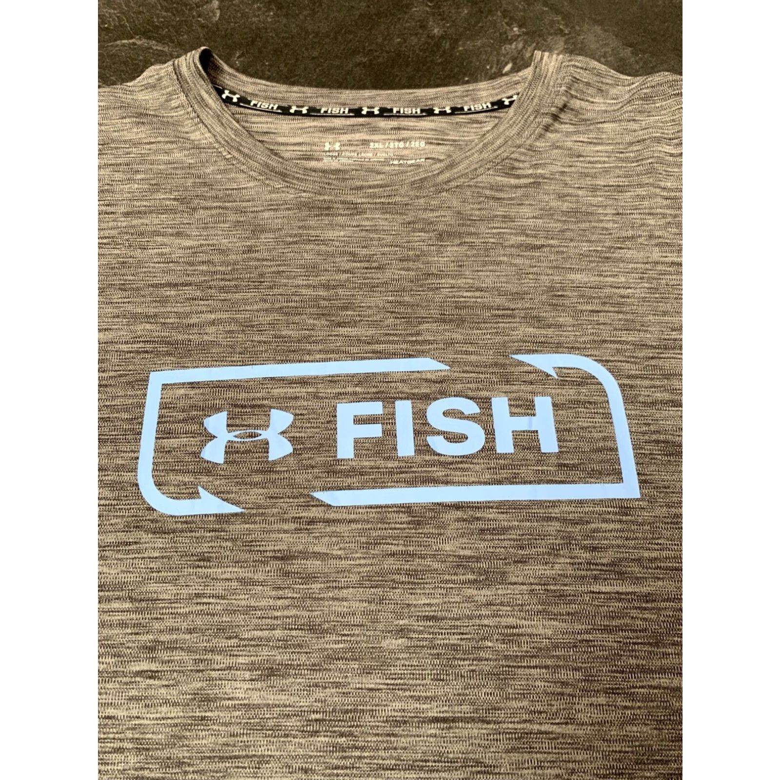 Under Armour Under Armour Fish Shirt Mens 2XL Gray Long Sleeve Fishing Casual Size US XXL / EU 58 / 5 - 2 Thumbnail