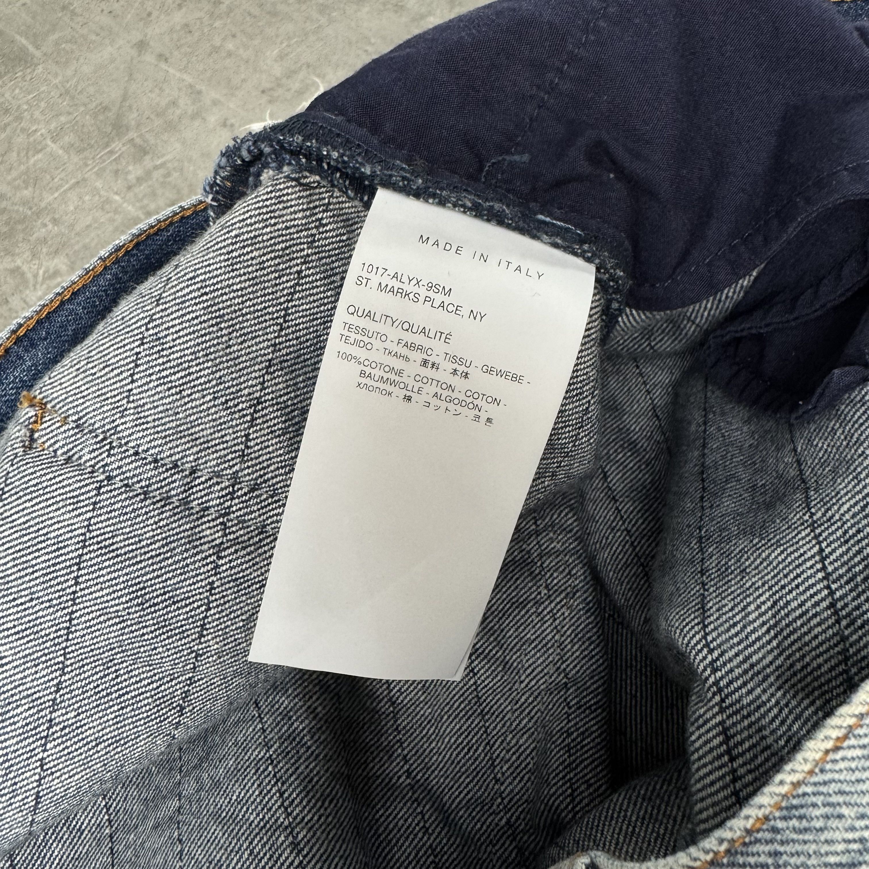 1017 ALYX 9SM × Blackmeans 1017 ALYX 9SM BLACKMEANS Shredded Denim Distressed Jeans Size US 34 / EU 50 - 11 Thumbnail