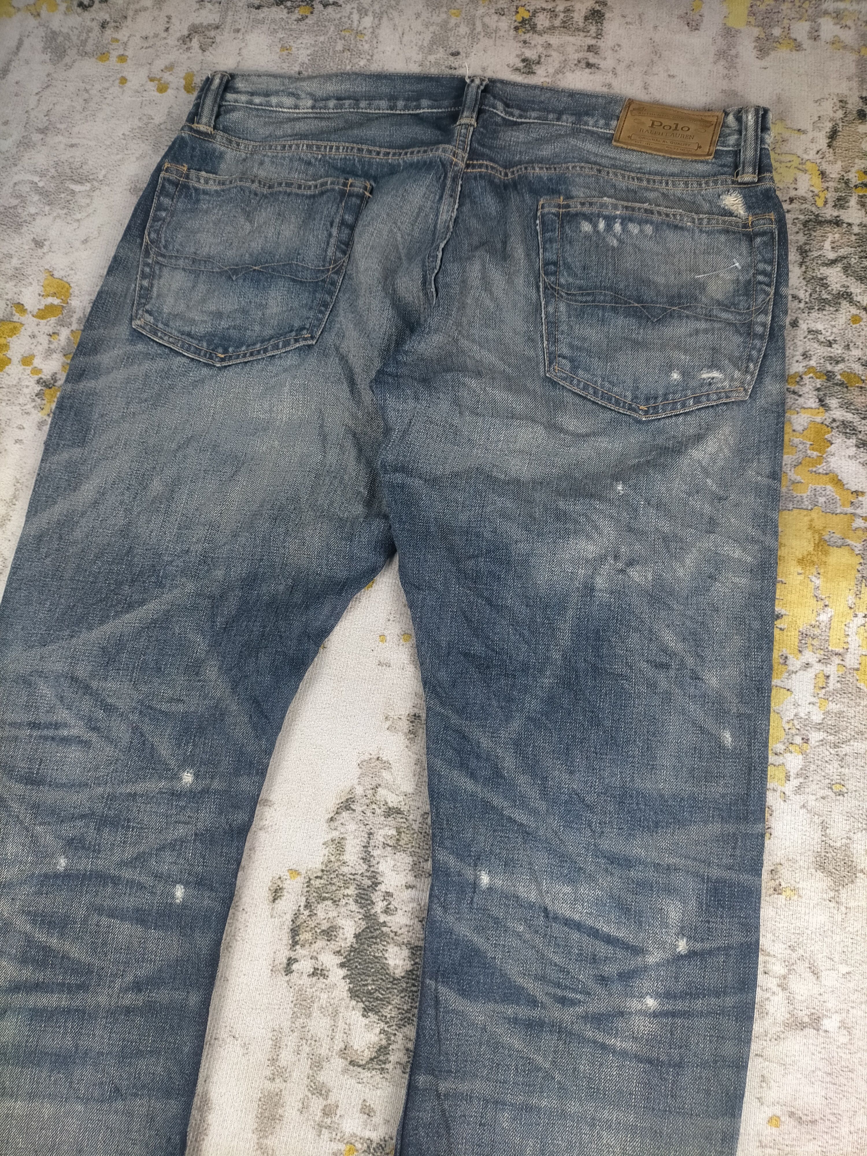 Polo Ralph Lauren Polo Ralph Lauren Distressed Varick Slim Mudwash Jeans Size US 34 / EU 50 - 6 Thumbnail