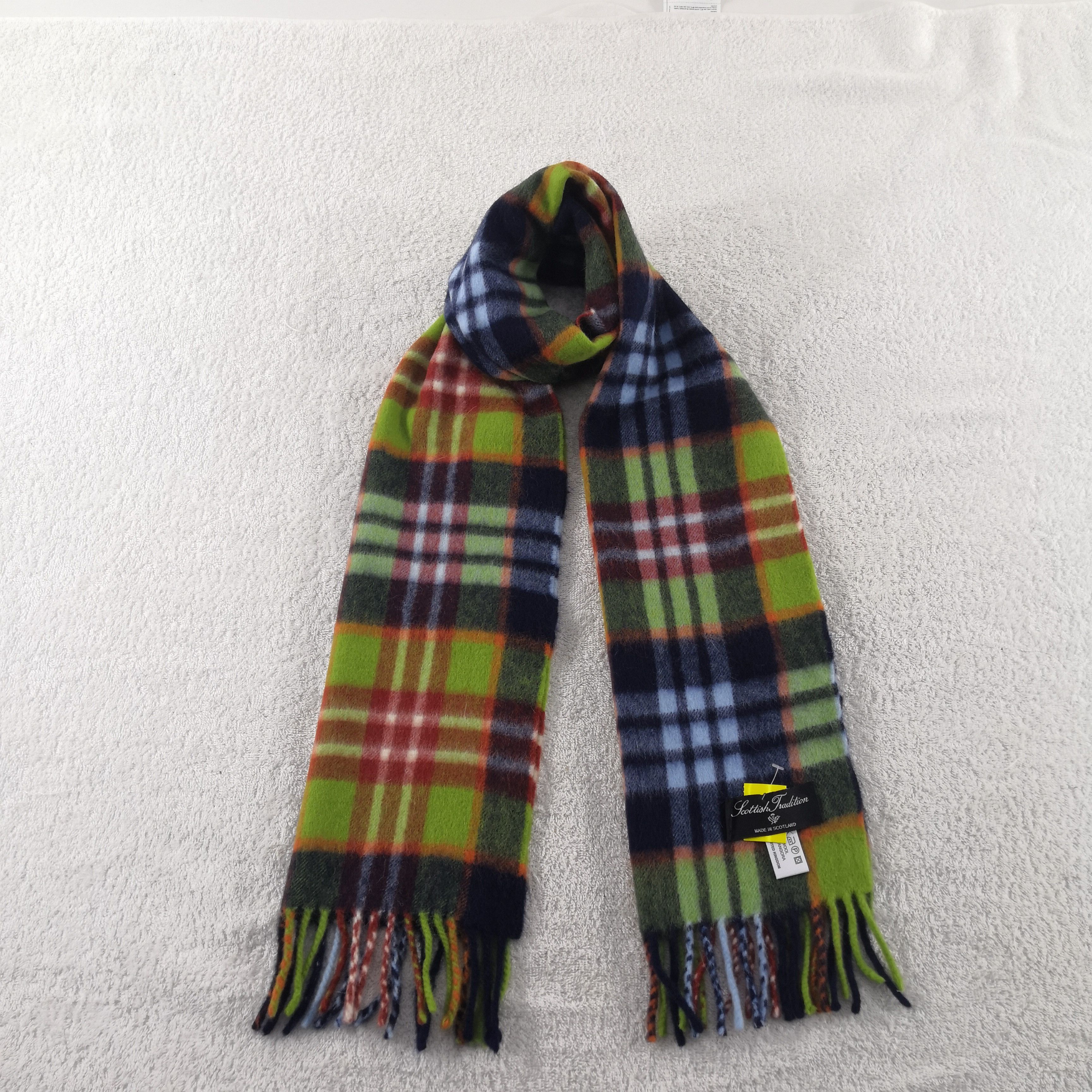 Japanese Brand Vintage Scottish Tradition Scarf Wool Plaid Check Scarves . Size ONE SIZE - 1 Thumbnail