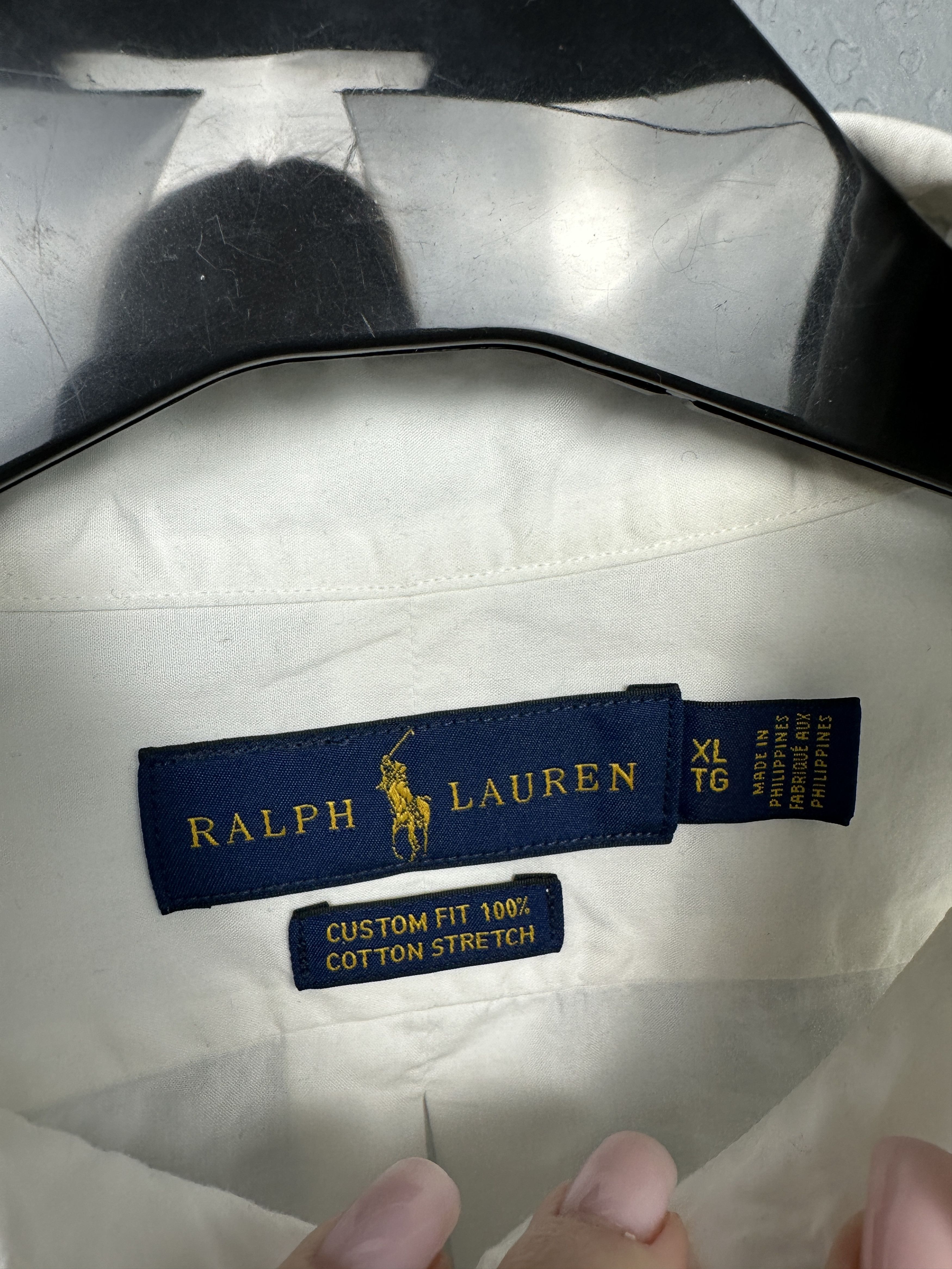 Polo Ralph Lauren Polo Ralph Lauren Mens Long Sleeve White Shirt Size US XL / EU 56 / 4 - 4 Thumbnail